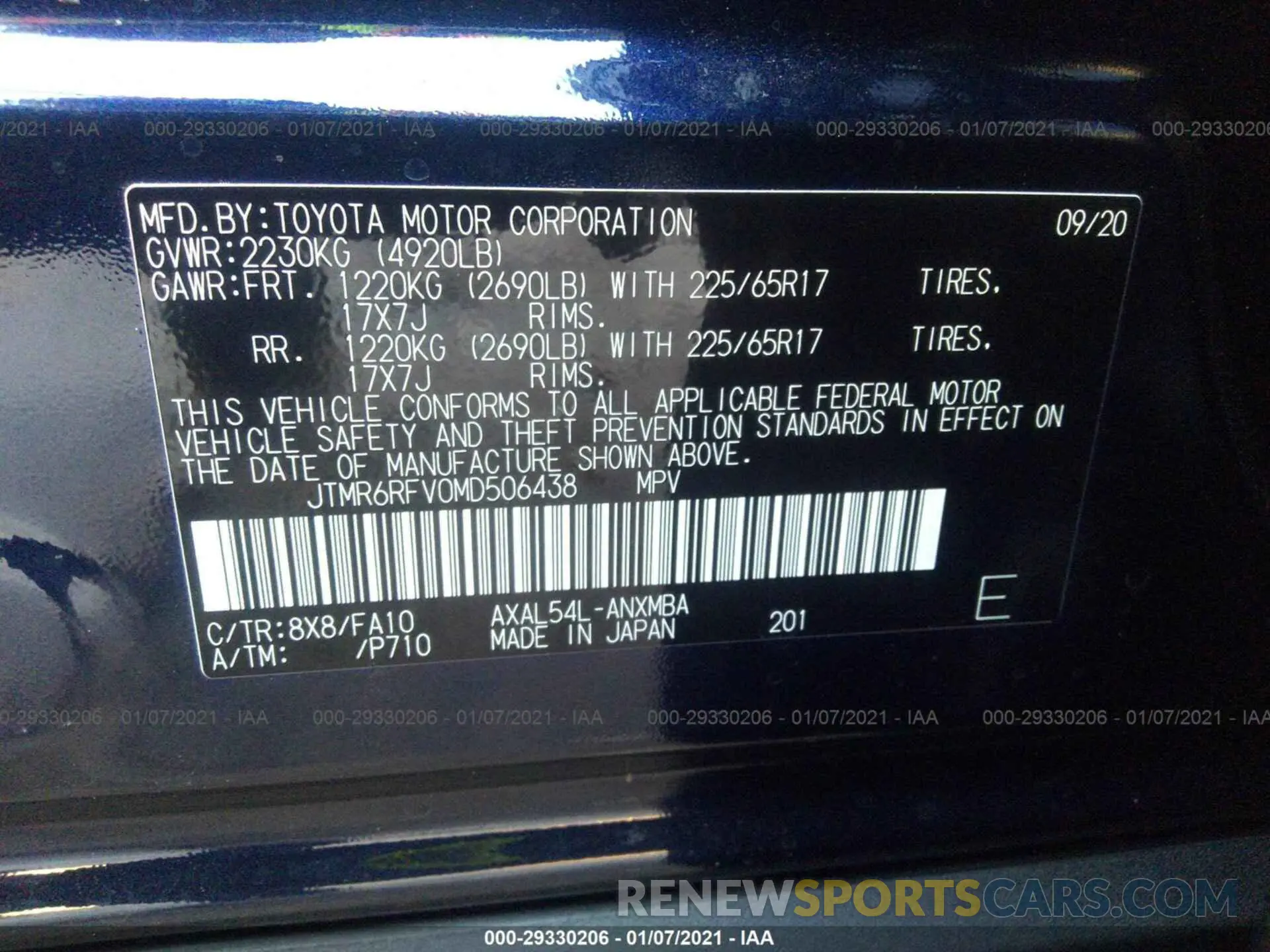 9 fotografías del automóvil dañado JTMR6RFV0MD506438 TOYOTA RAV4 HYBRID XLE AWD 2021