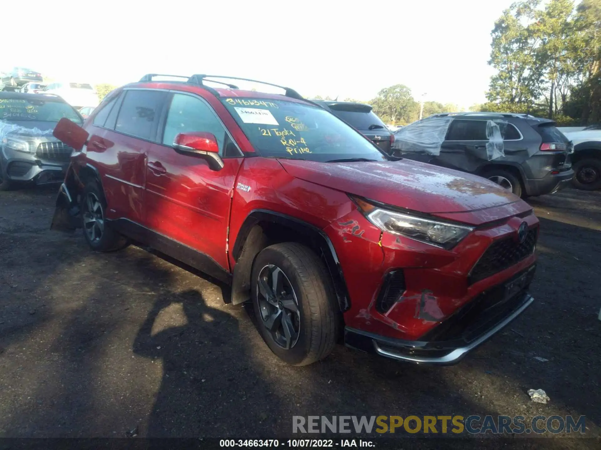 1 fotografías del automóvil dañado JTMAB3FV7MD050265 TOYOTA RAV4 PRIME 2021
