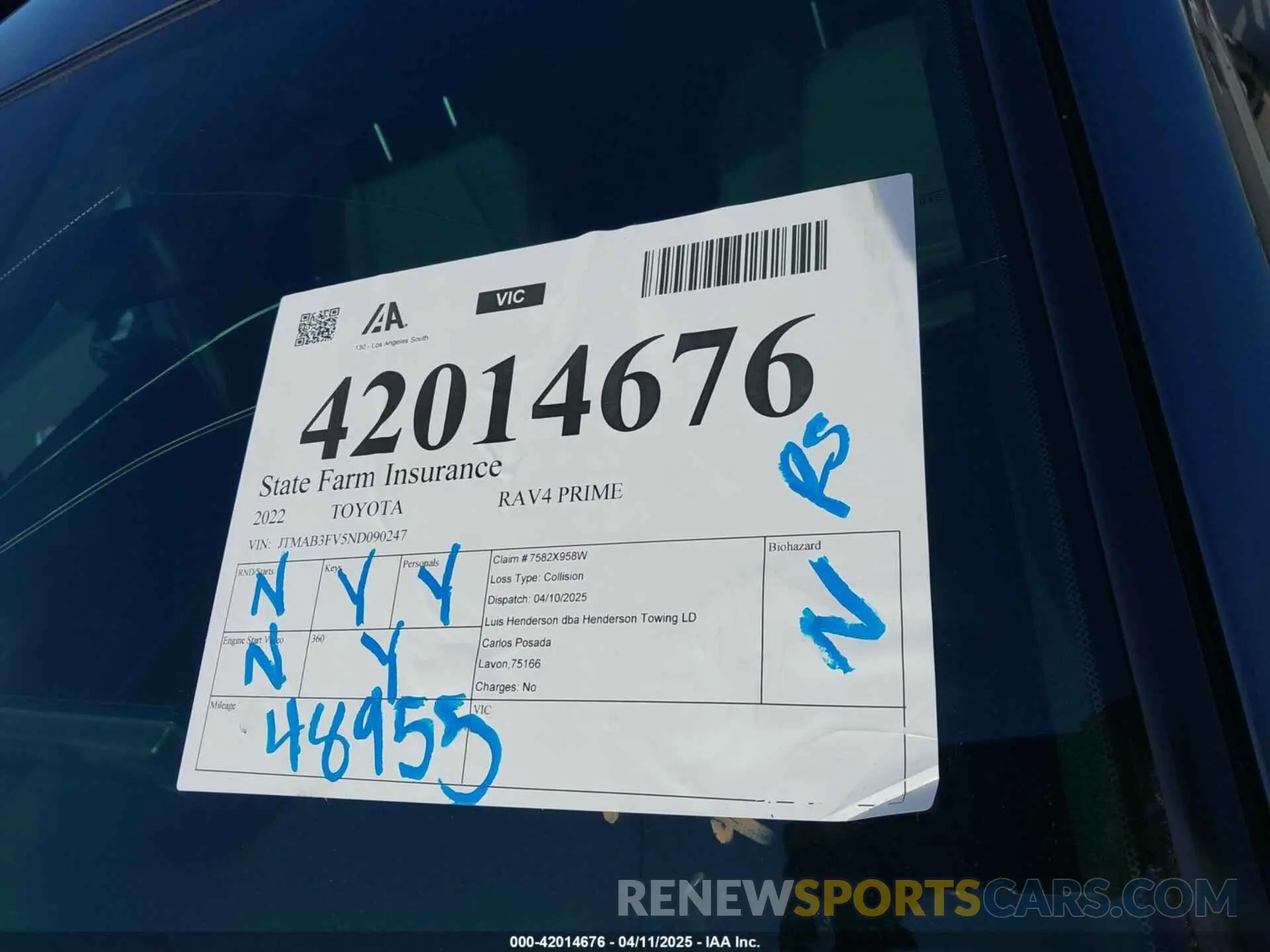 18 fotografías del automóvil dañado JTMAB3FV5ND090247 TOYOTA RAV4 PRIME 2022