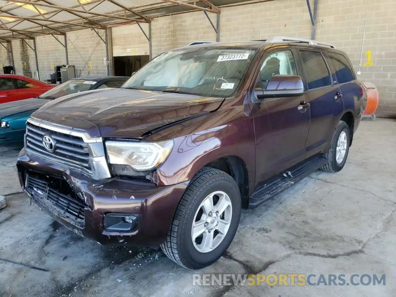 2 fotografías del automóvil dañado 5TDBY5G16KS168156 TOYOTA SEQUOIA 2019