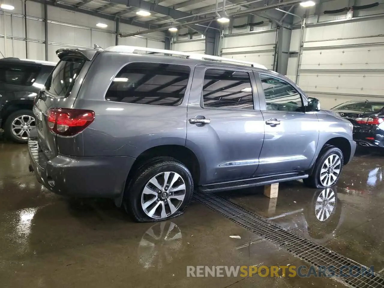 3 fotografías del automóvil dañado 5TDJY5G10KS173378 TOYOTA SEQUOIA 2019