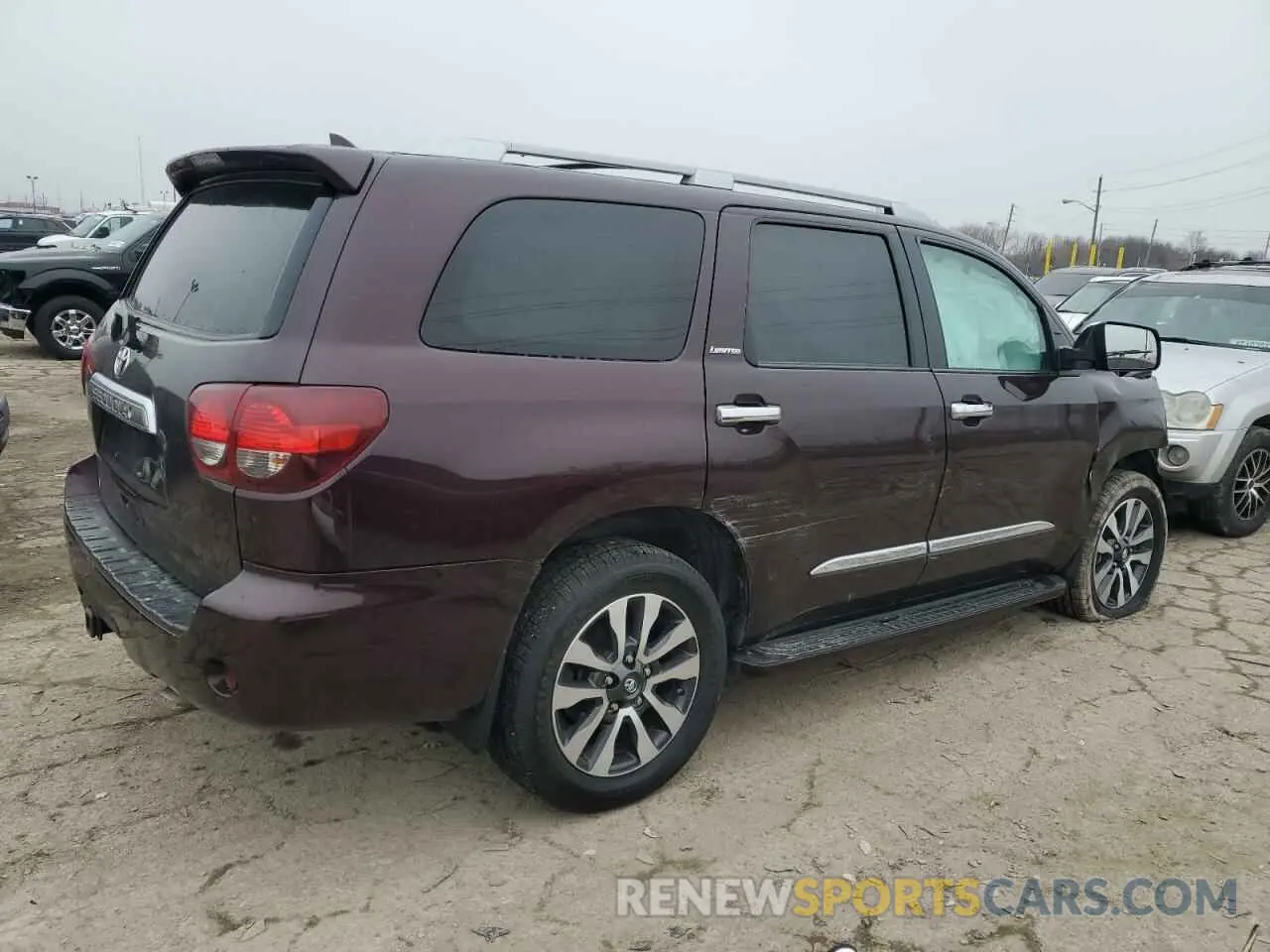 3 fotografías del automóvil dañado 5TDJY5G15KS165406 TOYOTA SEQUOIA 2019