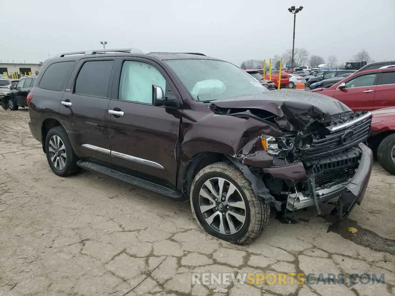 4 fotografías del automóvil dañado 5TDJY5G15KS165406 TOYOTA SEQUOIA 2019