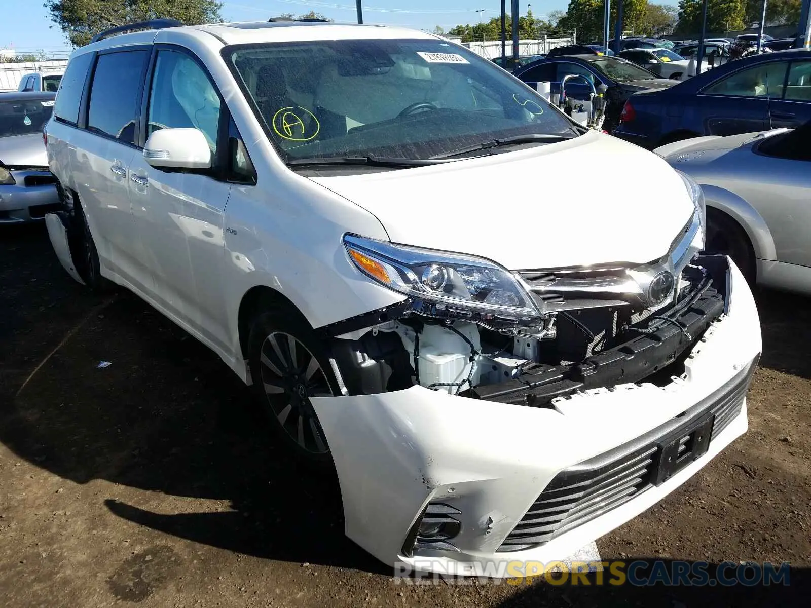 1 fotografías del automóvil dañado 5TDDZ3DC3KS214154 TOYOTA SIENNA 2019