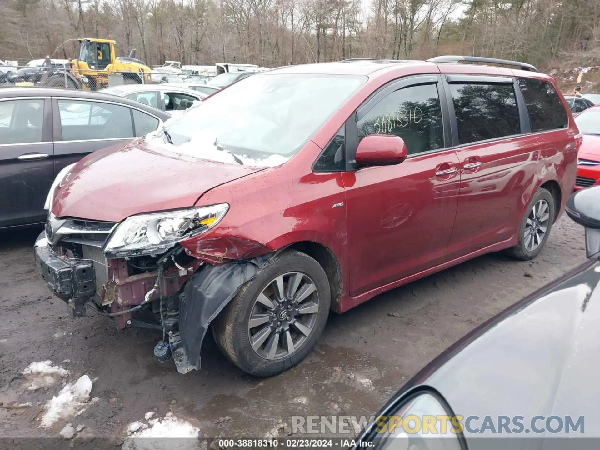 2 fotografías del automóvil dañado 5TDDZ3DC4KS220562 TOYOTA SIENNA 2019
