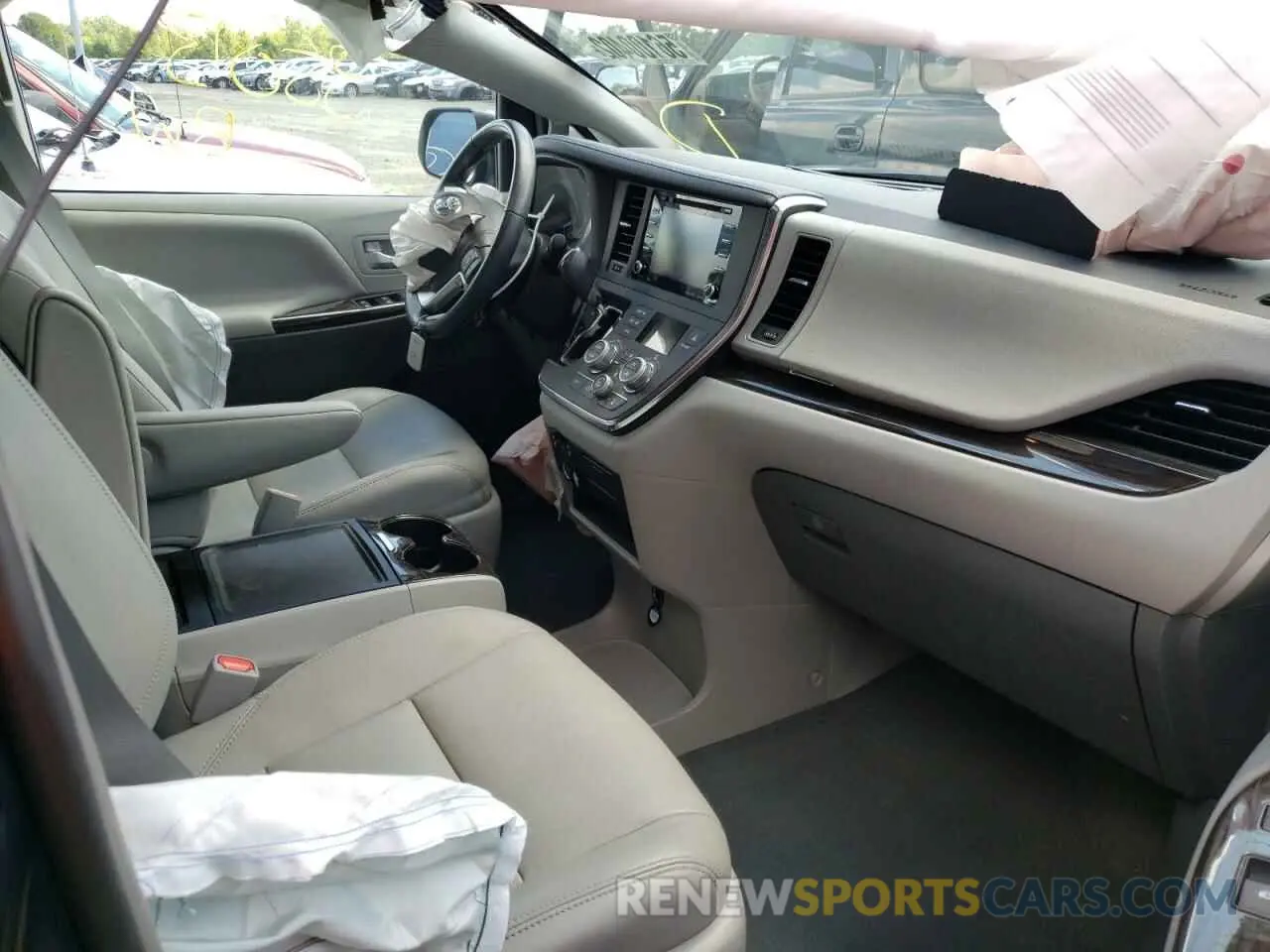 5 fotografías del automóvil dañado 5TDDZ3DC8KS226915 TOYOTA SIENNA 2019