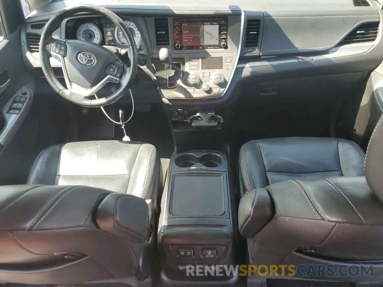 8 fotografías del automóvil dañado 5TDEZ3DC4KS215396 TOYOTA SIENNA 2019
