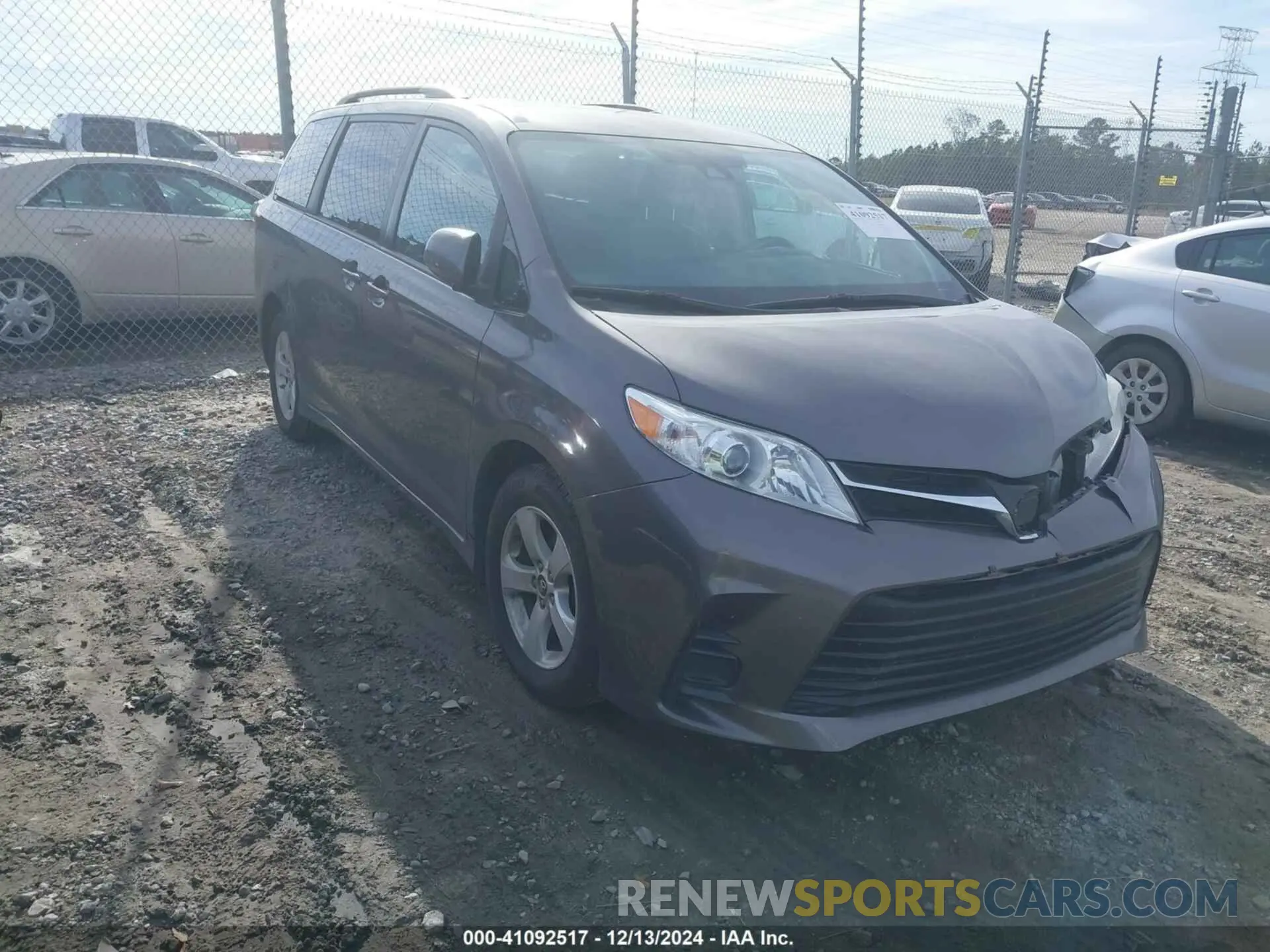 1 fotografías del automóvil dañado 5TDKZ3DC0KS981600 TOYOTA SIENNA 2019