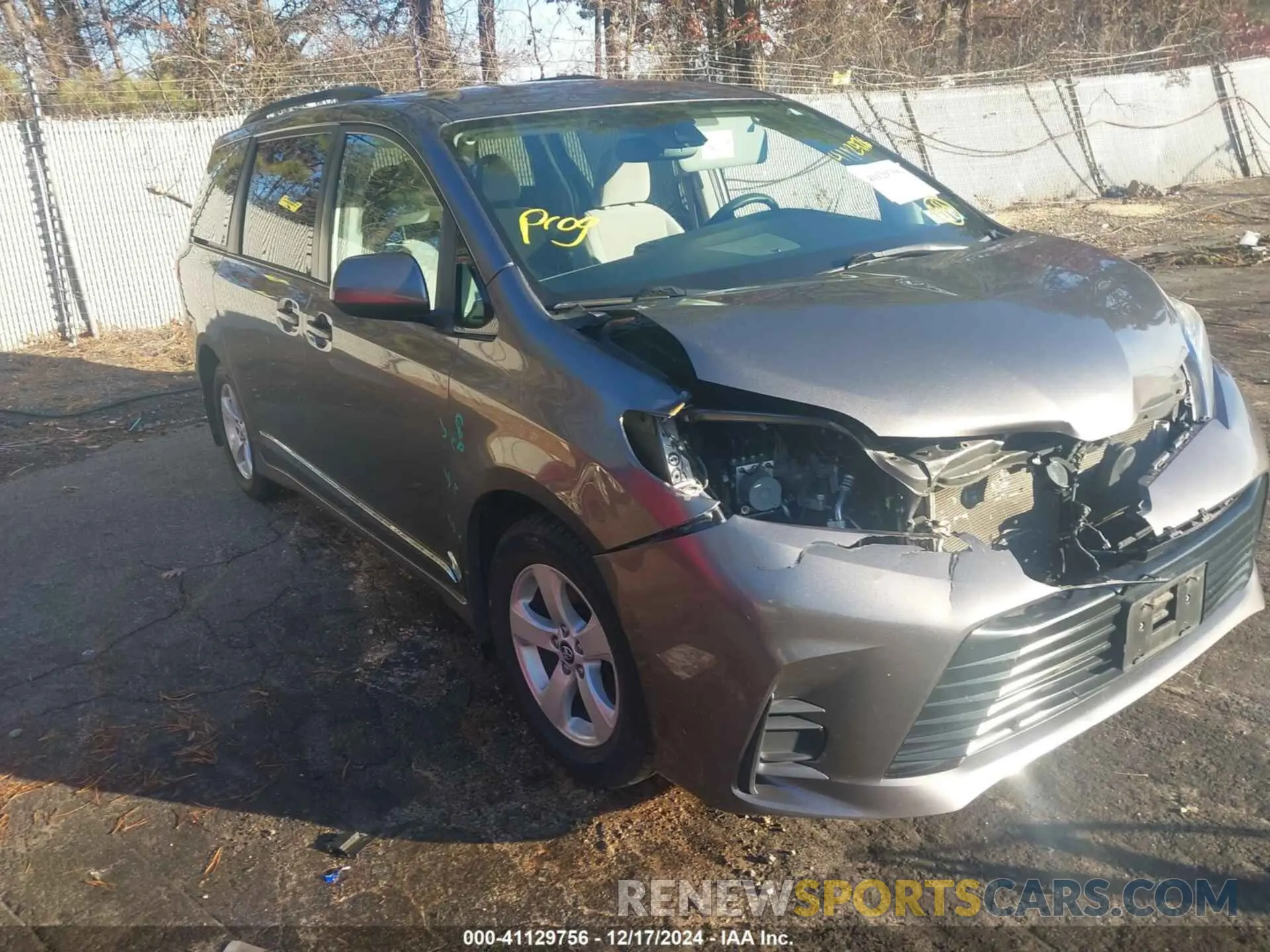 1 fotografías del automóvil dañado 5TDKZ3DC3KS009750 TOYOTA SIENNA 2019