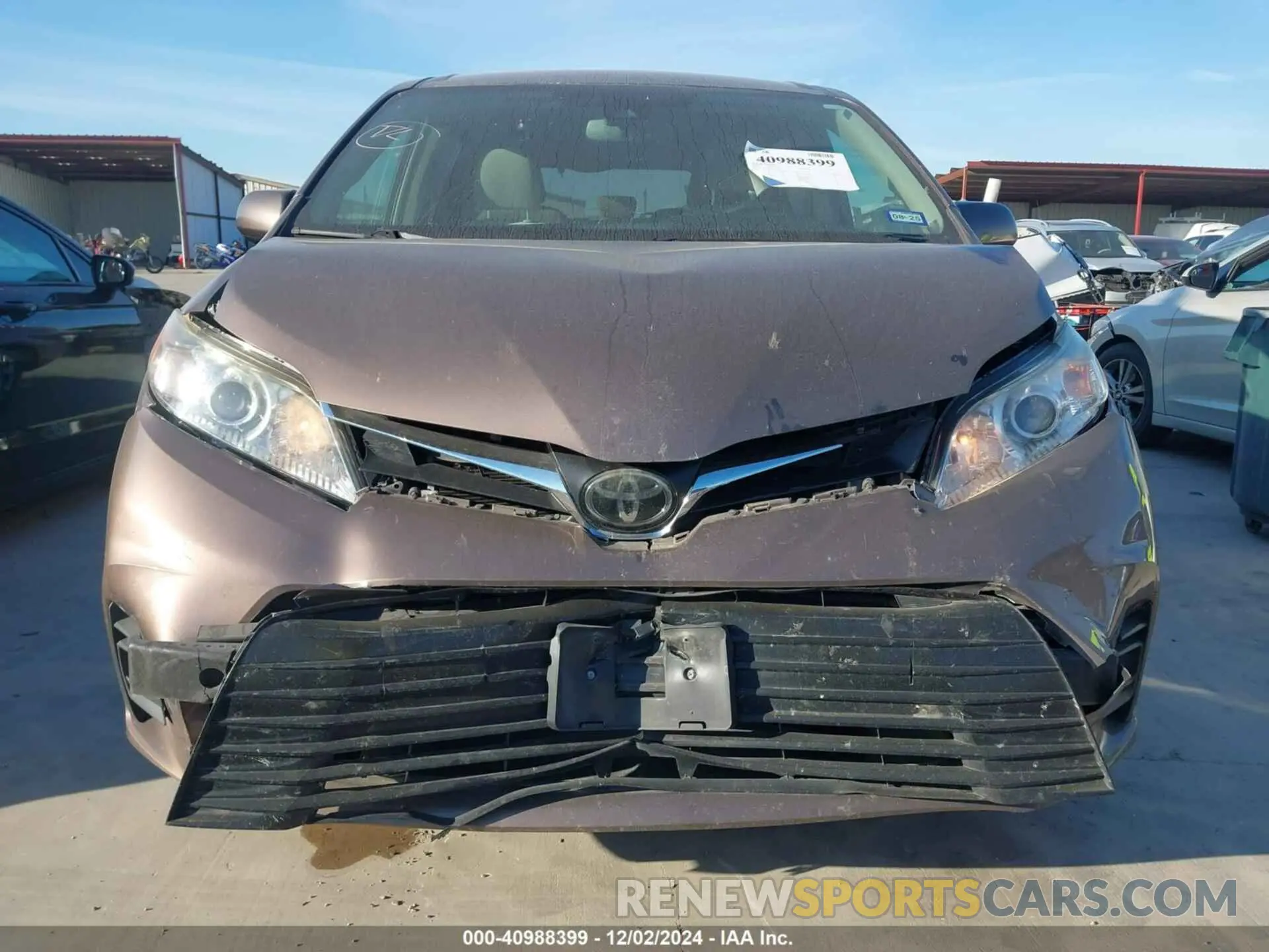 6 fotografías del automóvil dañado 5TDKZ3DC6KS011038 TOYOTA SIENNA 2019
