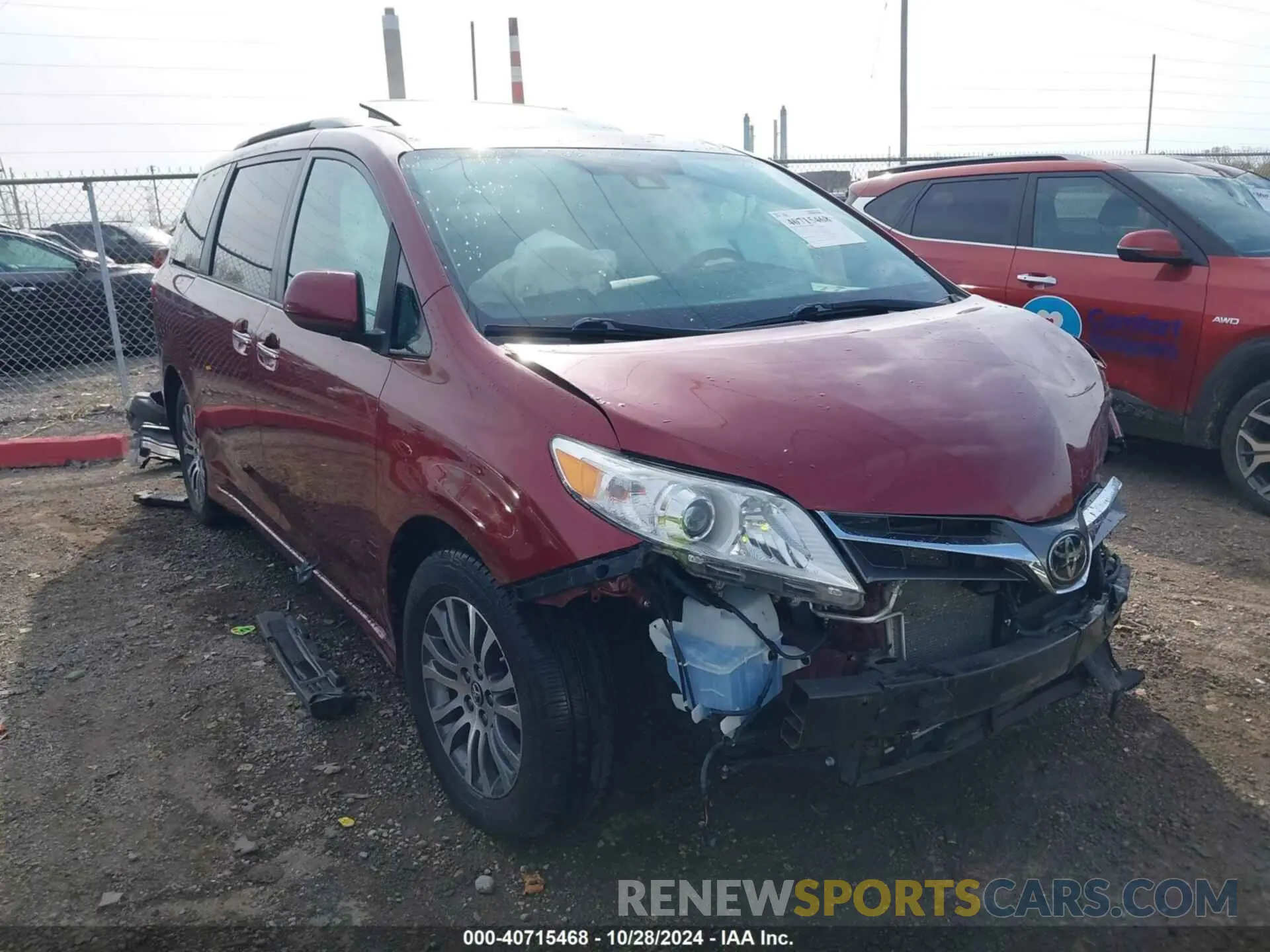 1 fotografías del automóvil dañado 5TDYZ3DC1KS005299 TOYOTA SIENNA 2019