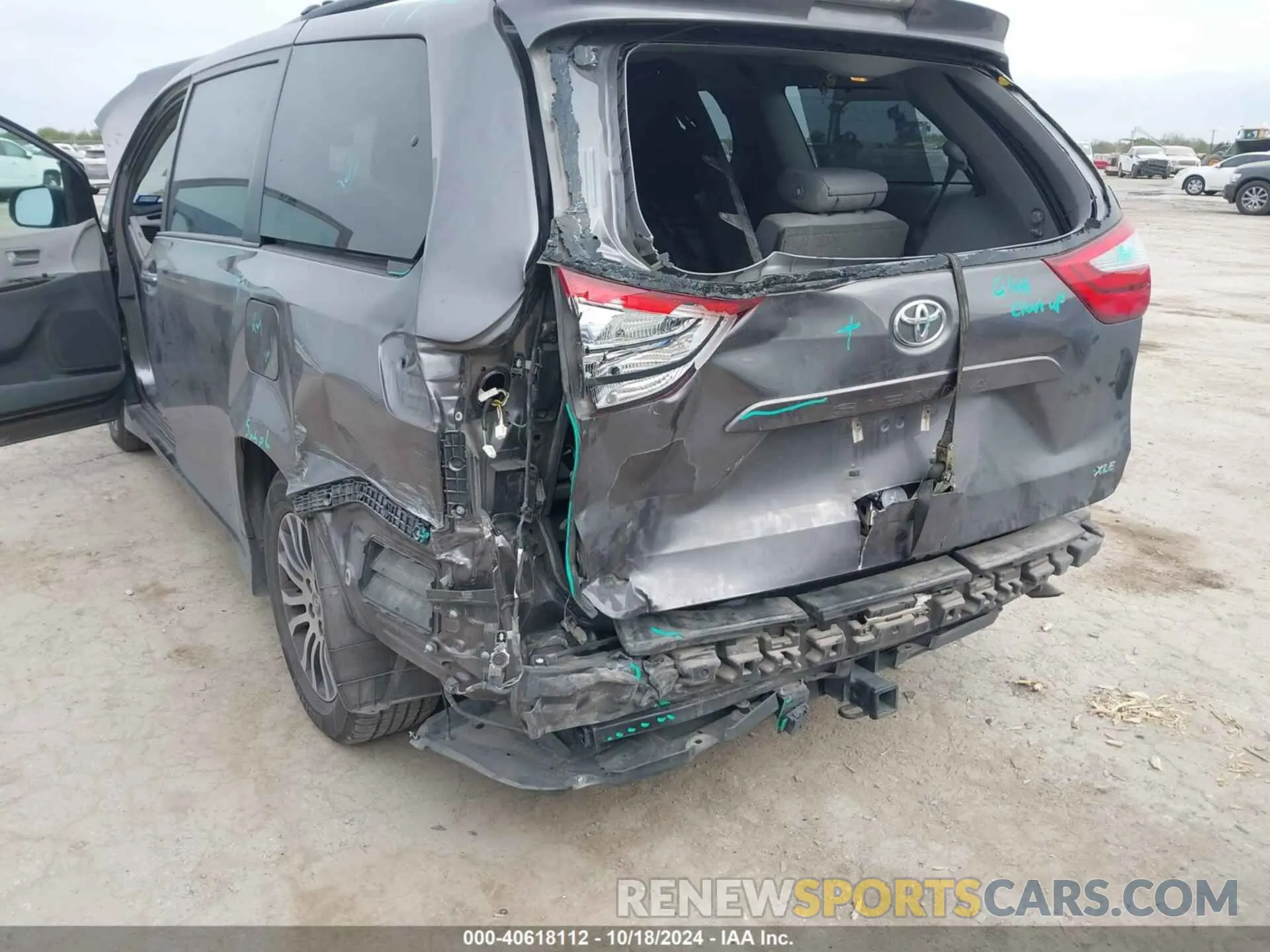 6 fotografías del automóvil dañado 5TDYZ3DC1KS984208 TOYOTA SIENNA 2019