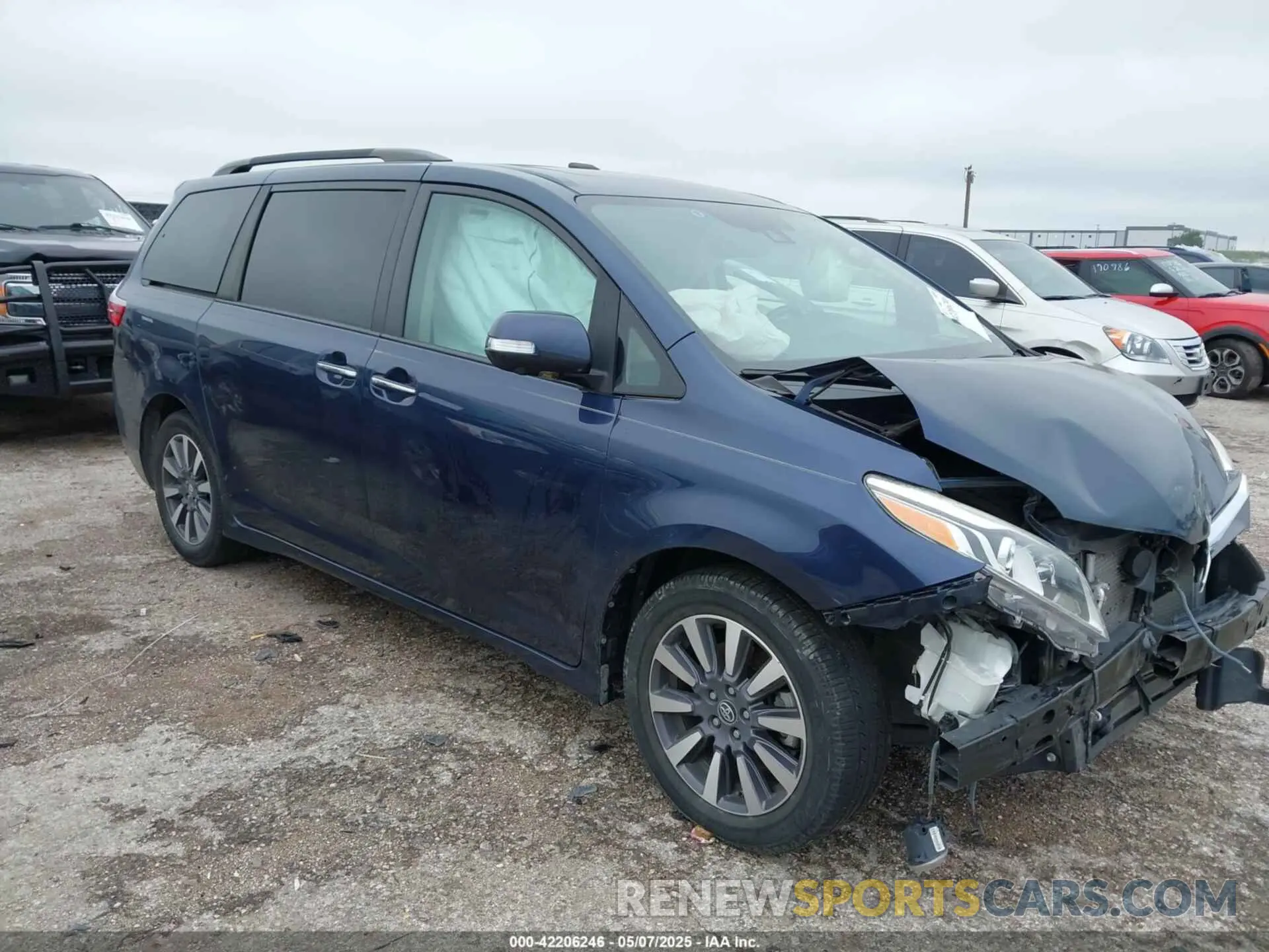 1 fotografías del automóvil dañado 5TDYZ3DC5KS003944 TOYOTA SIENNA 2019