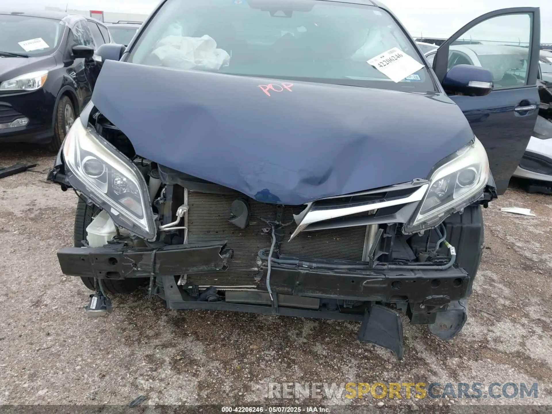6 fotografías del automóvil dañado 5TDYZ3DC5KS003944 TOYOTA SIENNA 2019