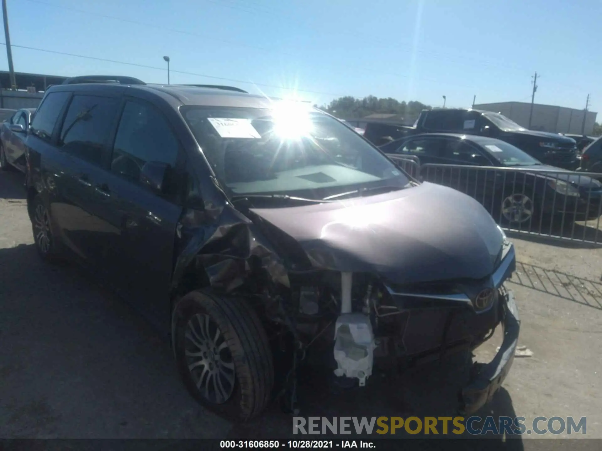 1 fotografías del automóvil dañado 5TDYZ3DC5KS998757 TOYOTA SIENNA 2019