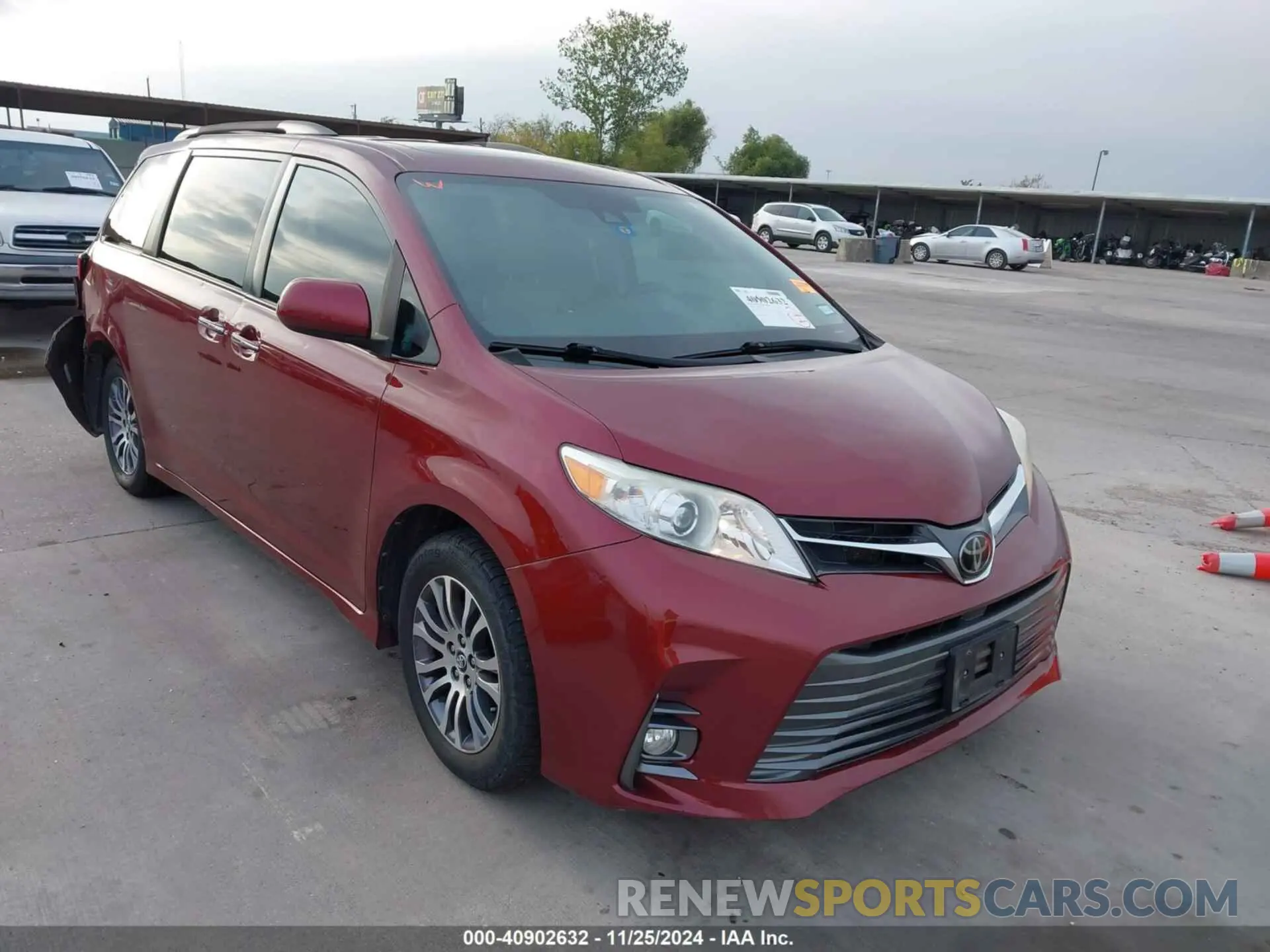 1 fotografías del automóvil dañado 5TDYZ3DC6KS013222 TOYOTA SIENNA 2019