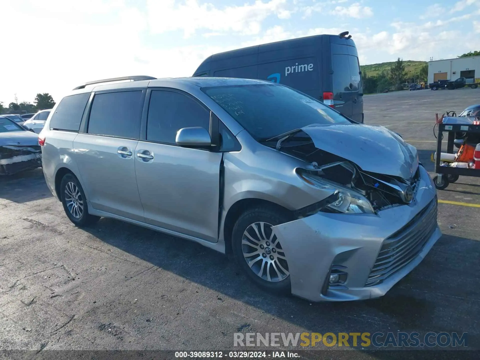 1 fotografías del automóvil dañado 5TDYZ3DC6KS969641 TOYOTA SIENNA 2019