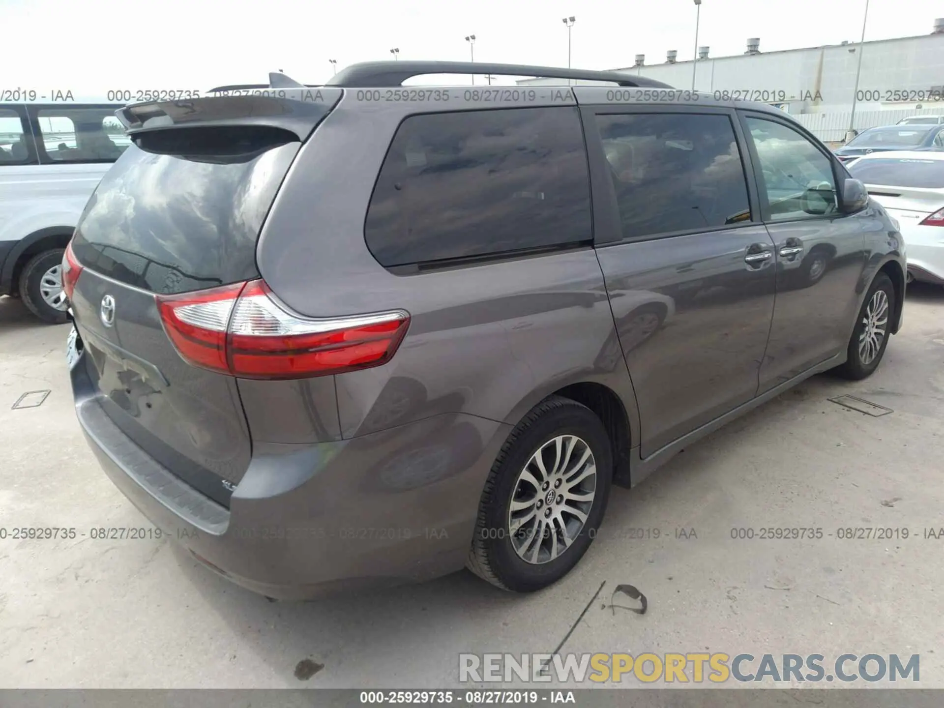 4 fotografías del automóvil dañado 5TDYZ3DCXKS013367 TOYOTA SIENNA 2019