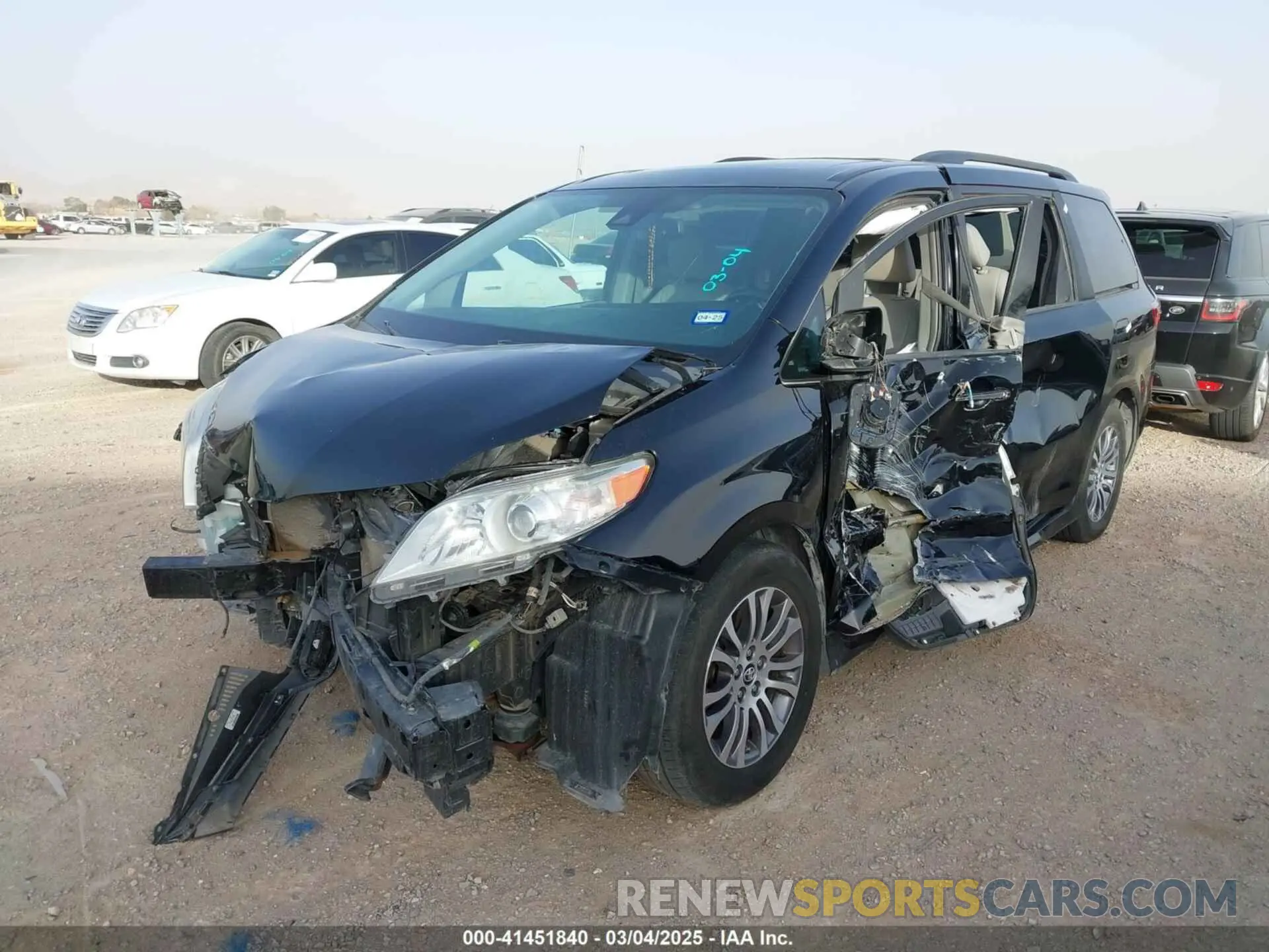 2 fotografías del automóvil dañado 5TDYZ3DCXKS986393 TOYOTA SIENNA 2019