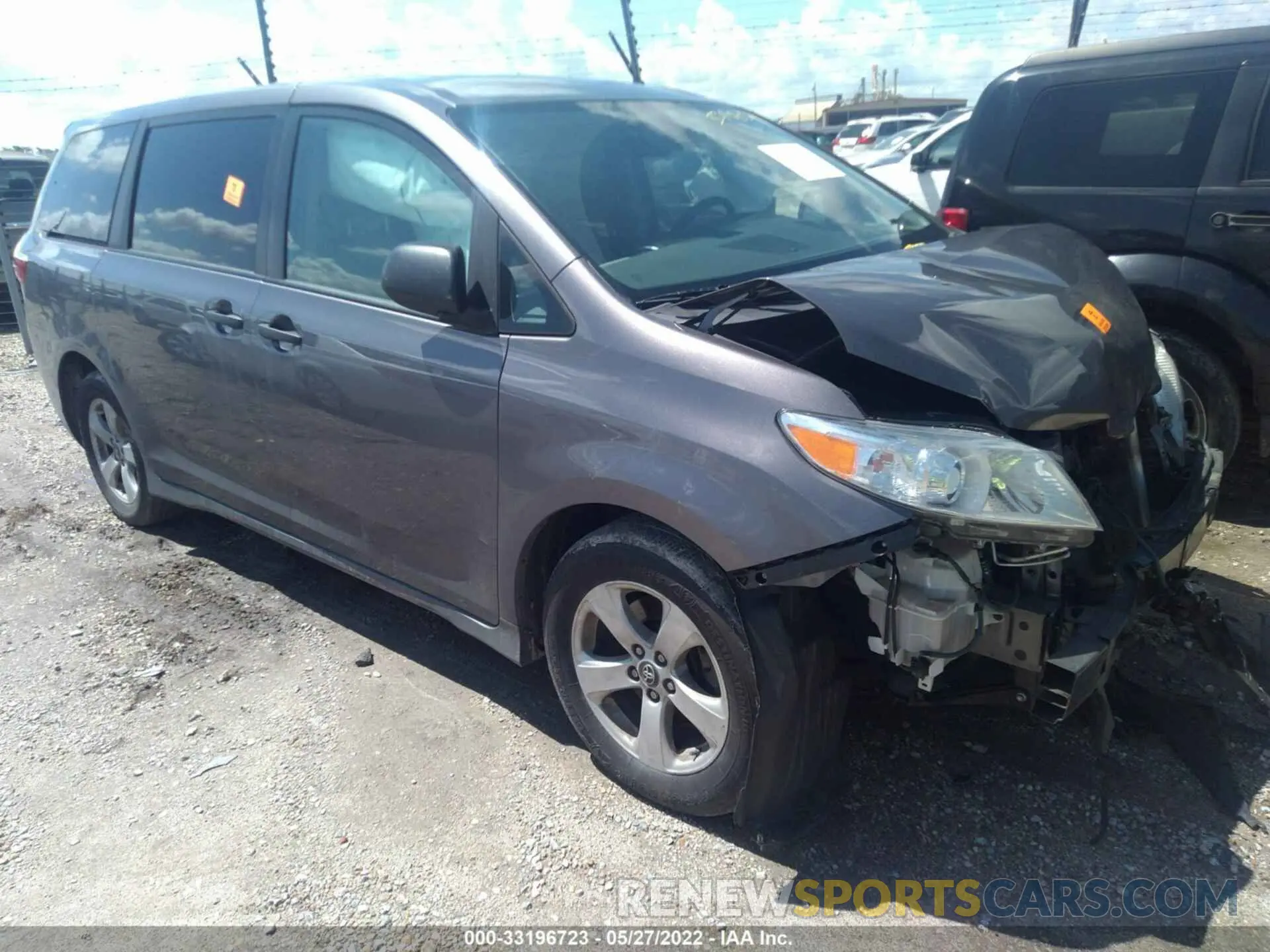 1 fotografías del automóvil dañado 5TDZZ3DC7KS008096 TOYOTA SIENNA 2019
