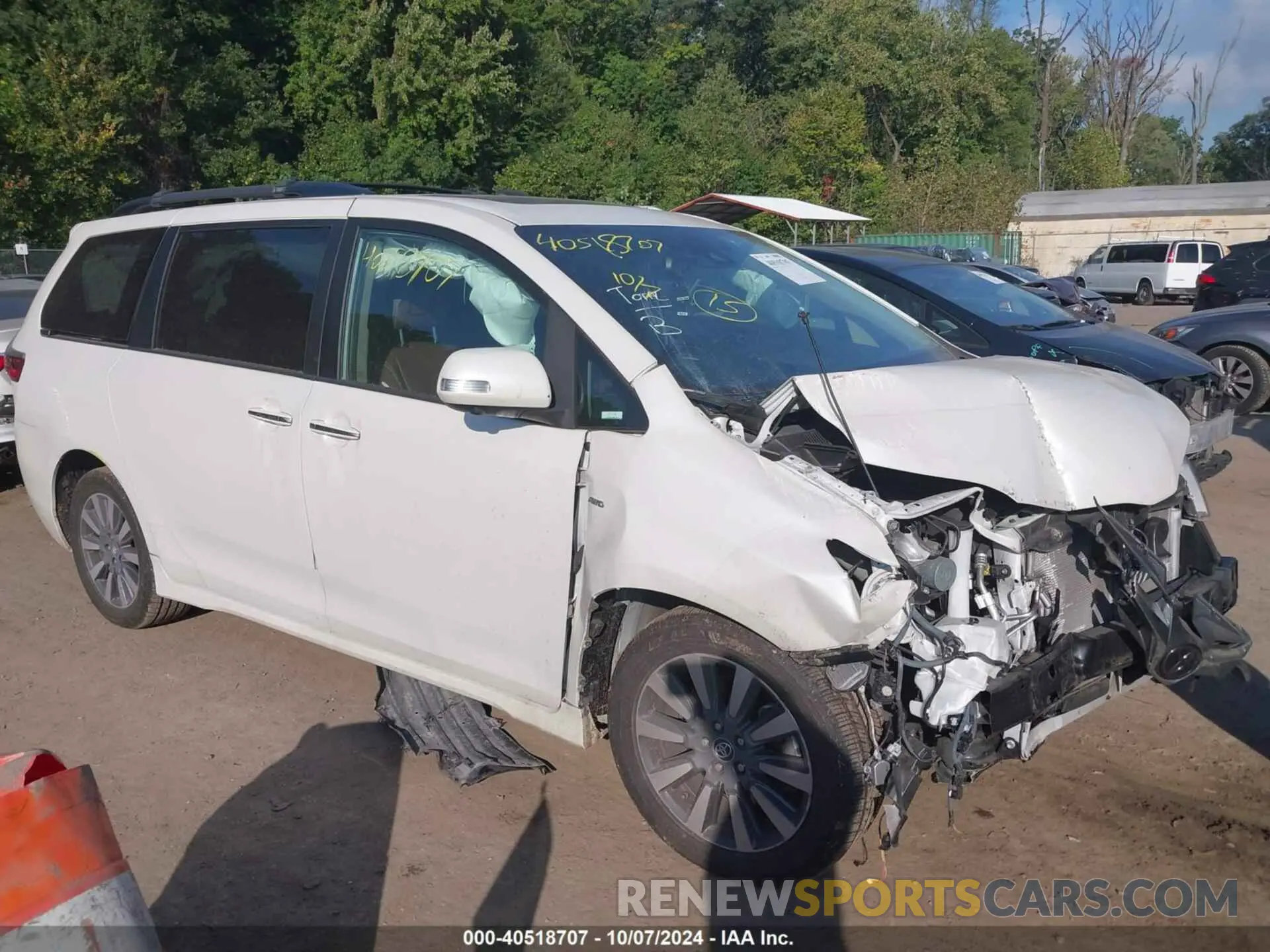 1 fotografías del automóvil dañado 5TDDZ3DC1LS232928 TOYOTA SIENNA 2020