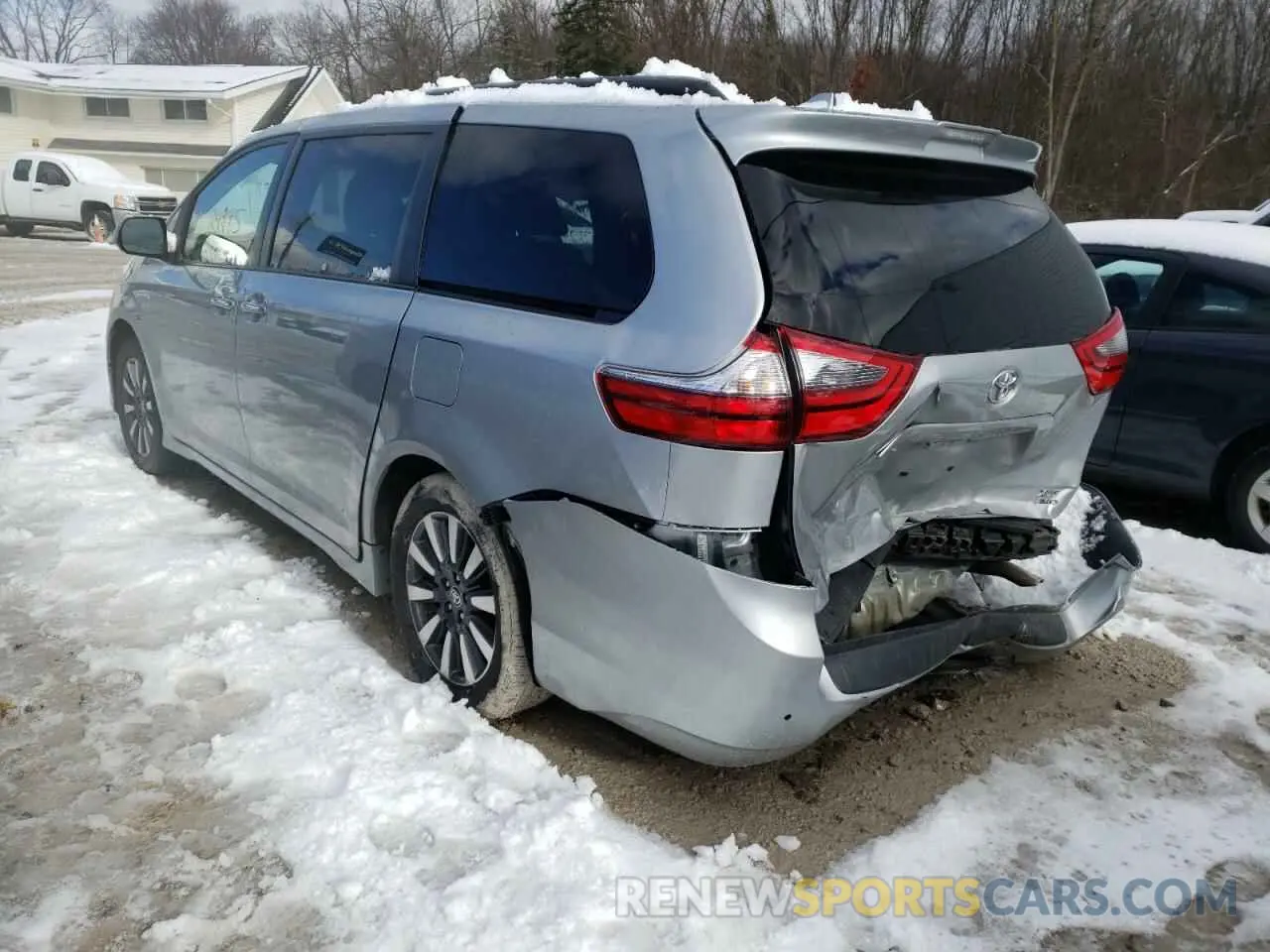 3 fotografías del automóvil dañado 5TDDZ3DC6LS249840 TOYOTA SIENNA 2020