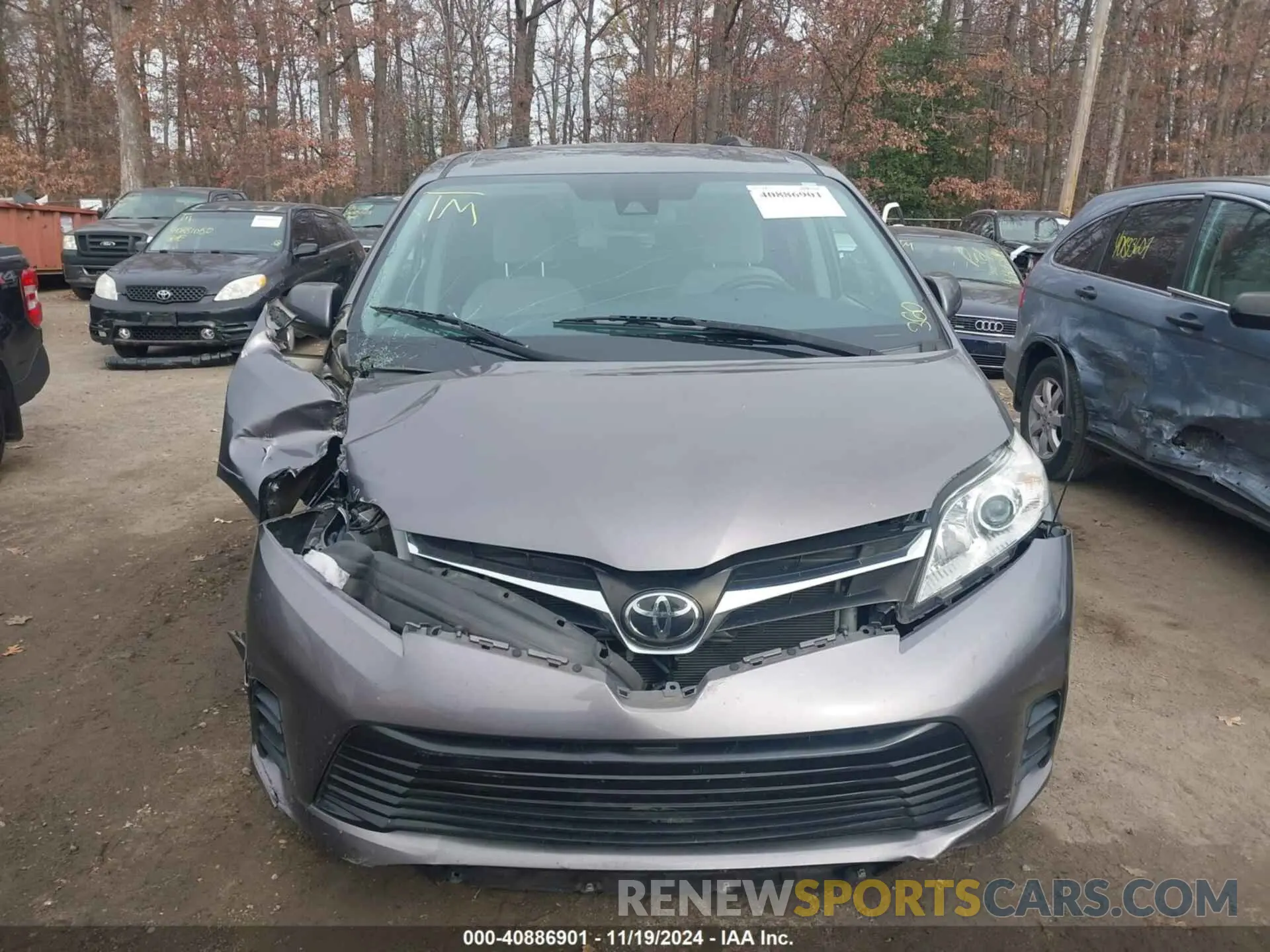 12 fotografías del automóvil dañado 5TDKZ3DC0LS040438 TOYOTA SIENNA 2020