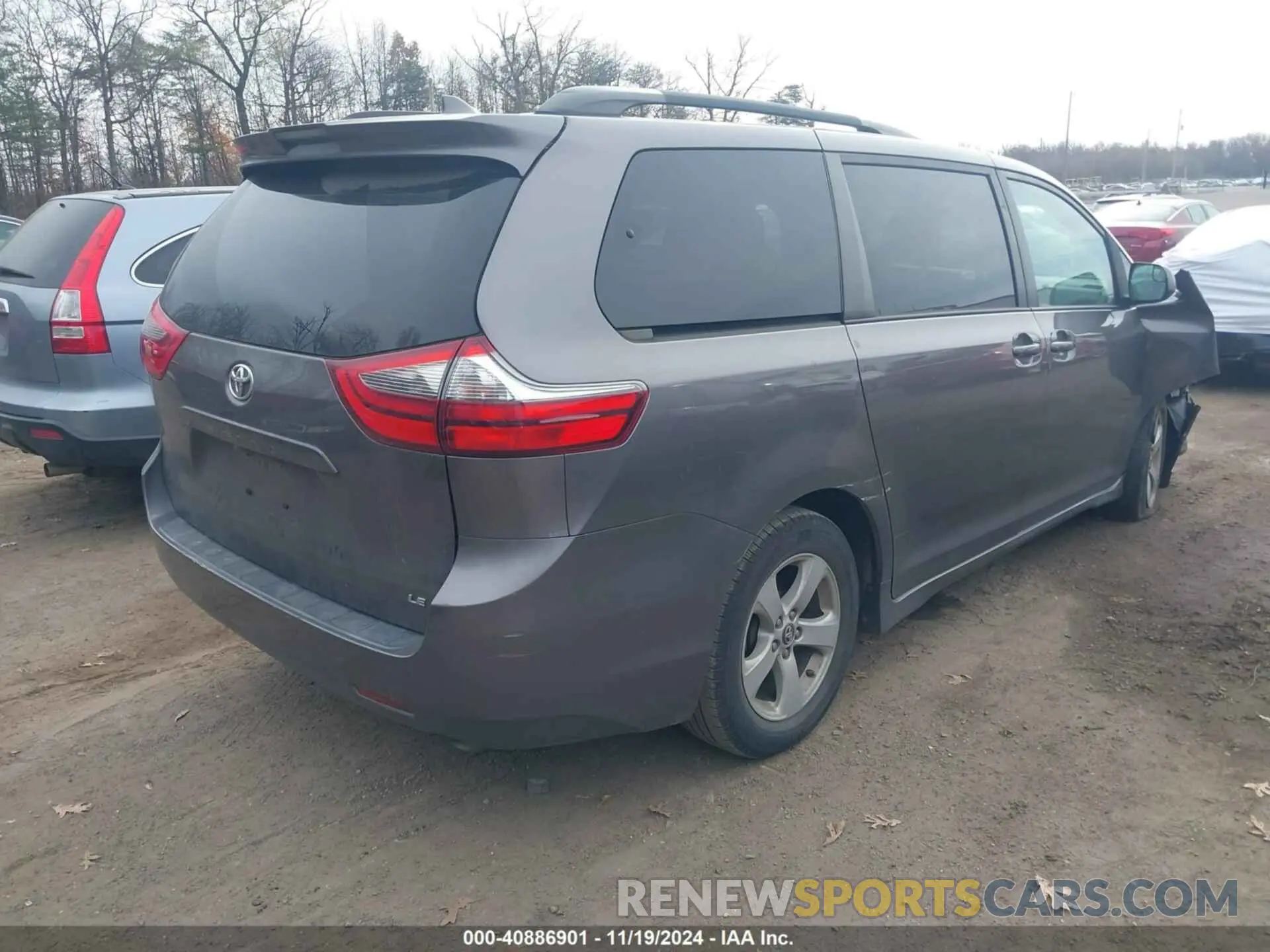 4 fotografías del automóvil dañado 5TDKZ3DC0LS040438 TOYOTA SIENNA 2020