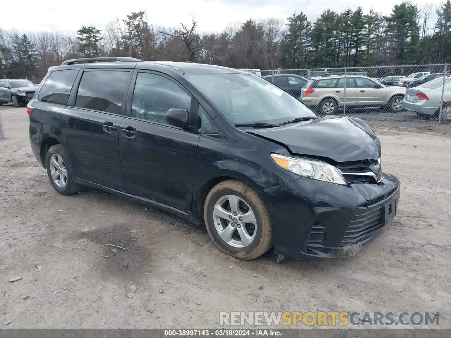 1 fotografías del automóvil dañado 5TDKZ3DC0LS087324 TOYOTA SIENNA 2020
