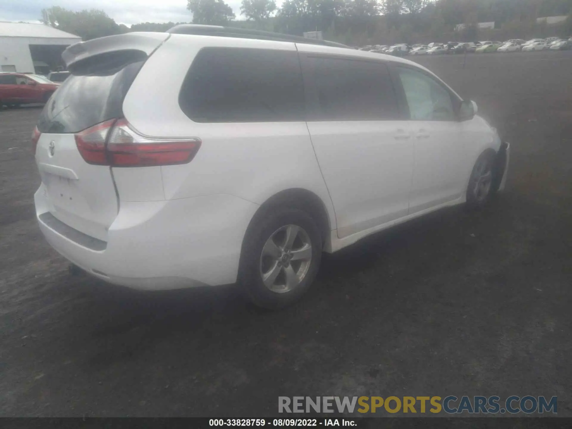 4 fotografías del automóvil dañado 5TDKZ3DC2LS039100 TOYOTA SIENNA 2020