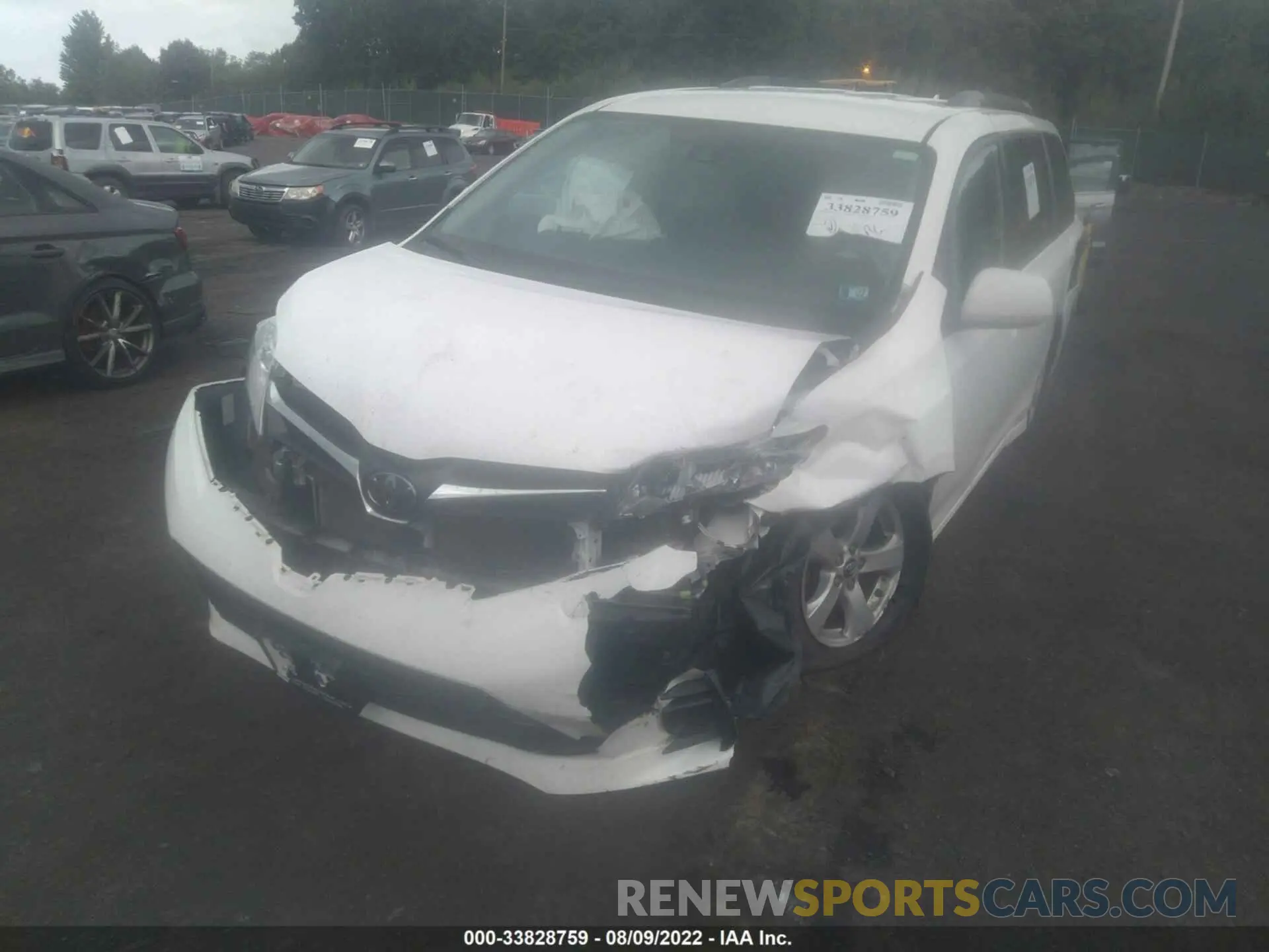 6 fotografías del automóvil dañado 5TDKZ3DC2LS039100 TOYOTA SIENNA 2020