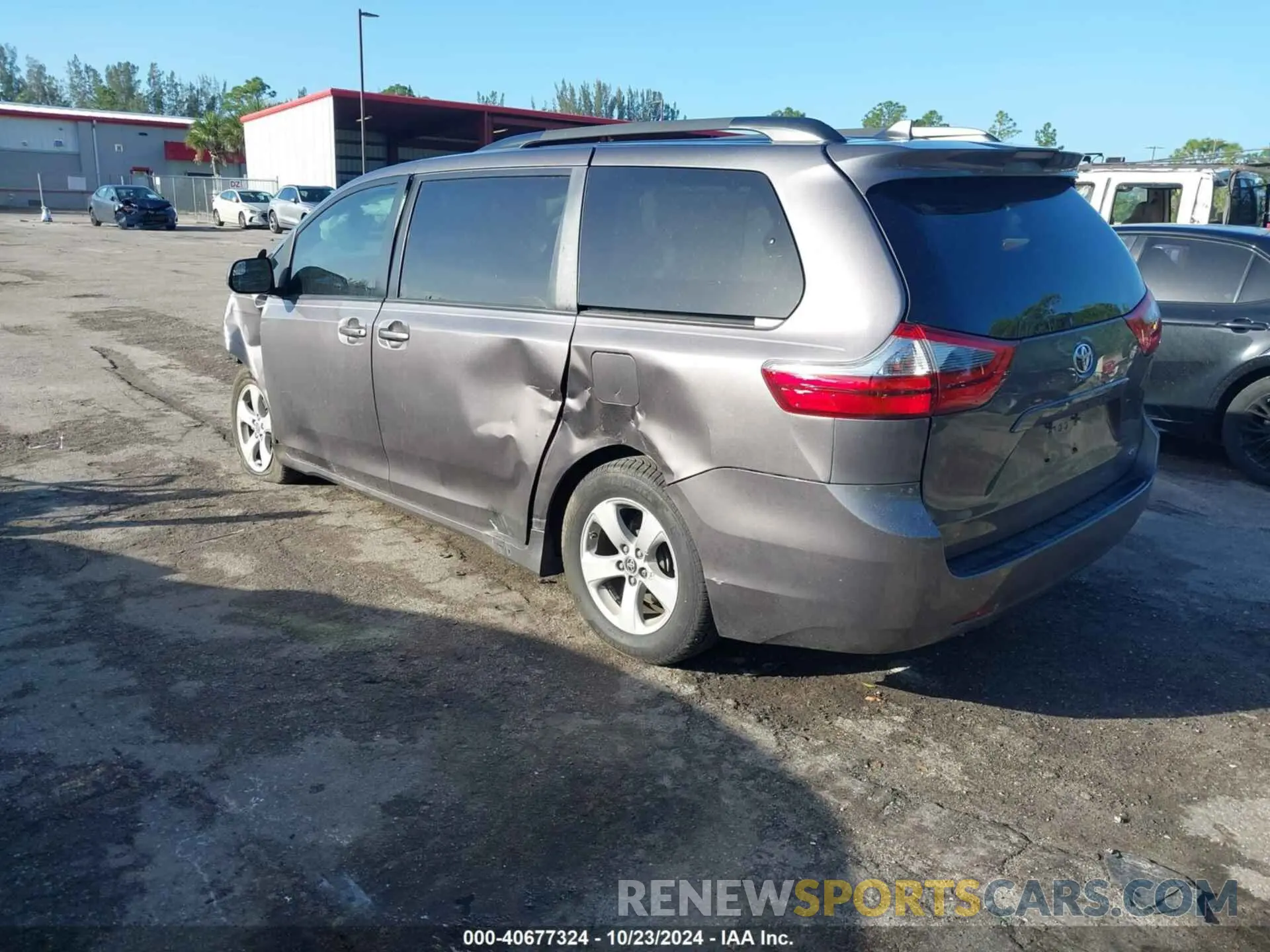 3 fotografías del automóvil dañado 5TDKZ3DC2LS076504 TOYOTA SIENNA 2020