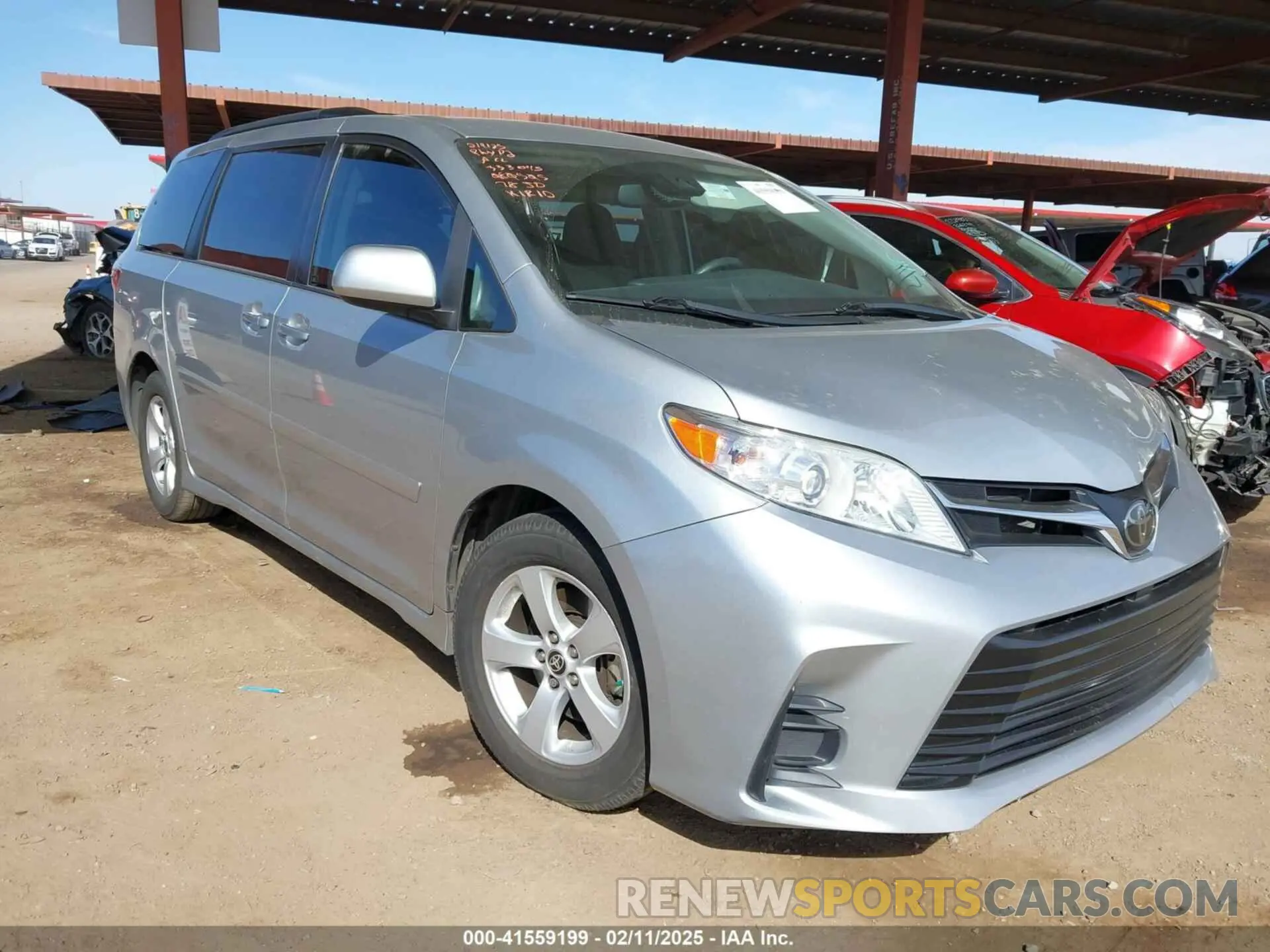 1 fotografías del automóvil dañado 5TDKZ3DC2LS080505 TOYOTA SIENNA 2020