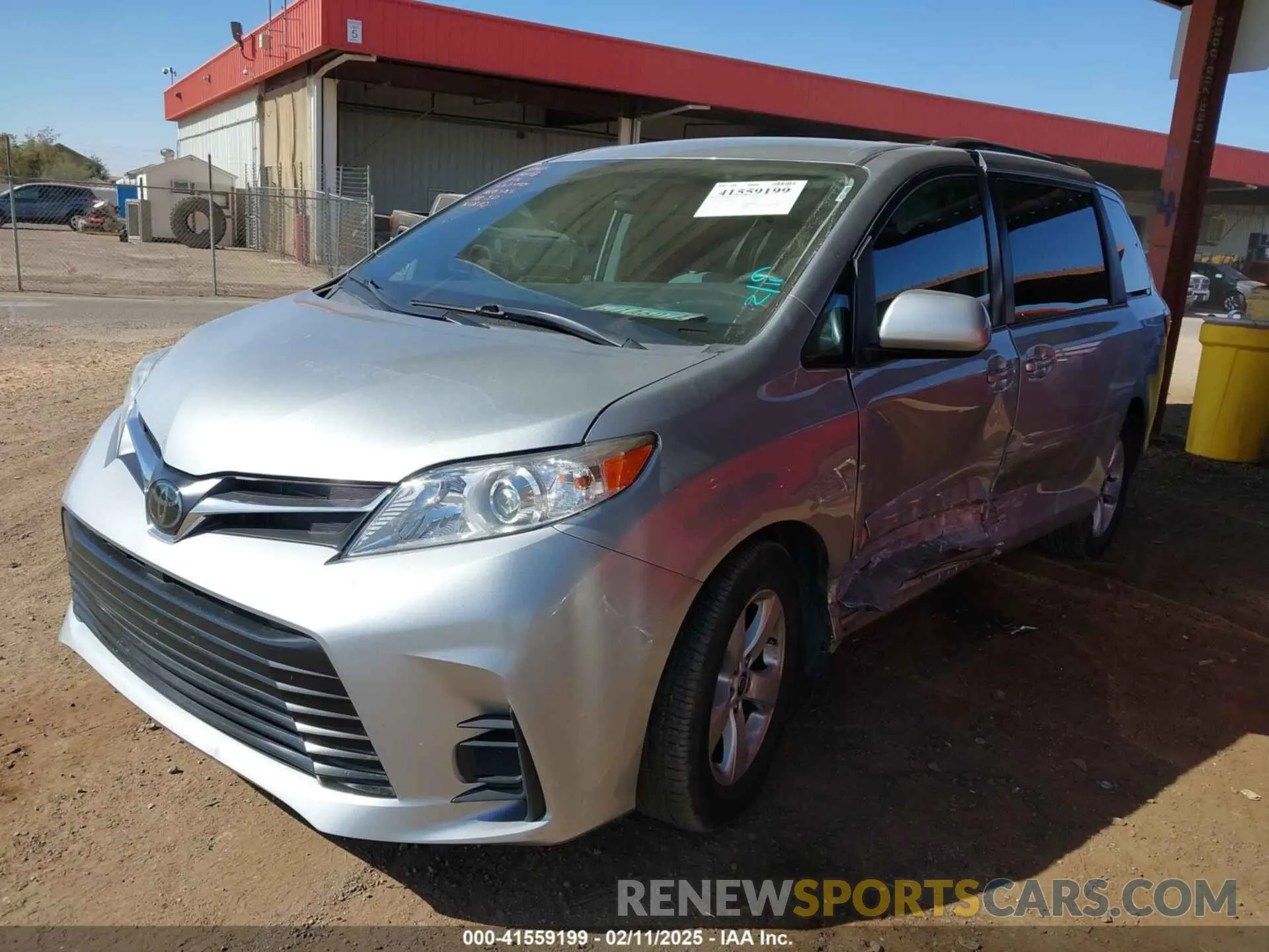 6 fotografías del automóvil dañado 5TDKZ3DC2LS080505 TOYOTA SIENNA 2020