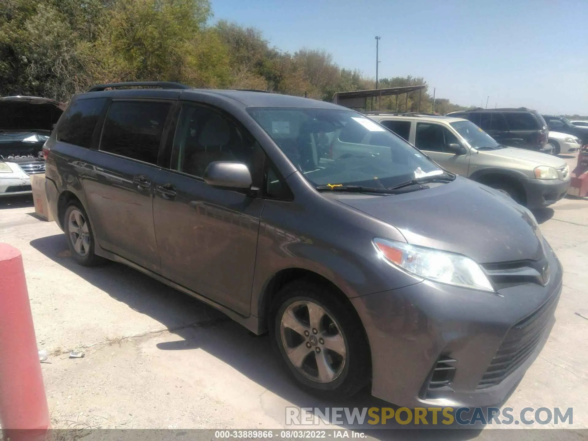 1 fotografías del automóvil dañado 5TDKZ3DC3LS053961 TOYOTA SIENNA 2020
