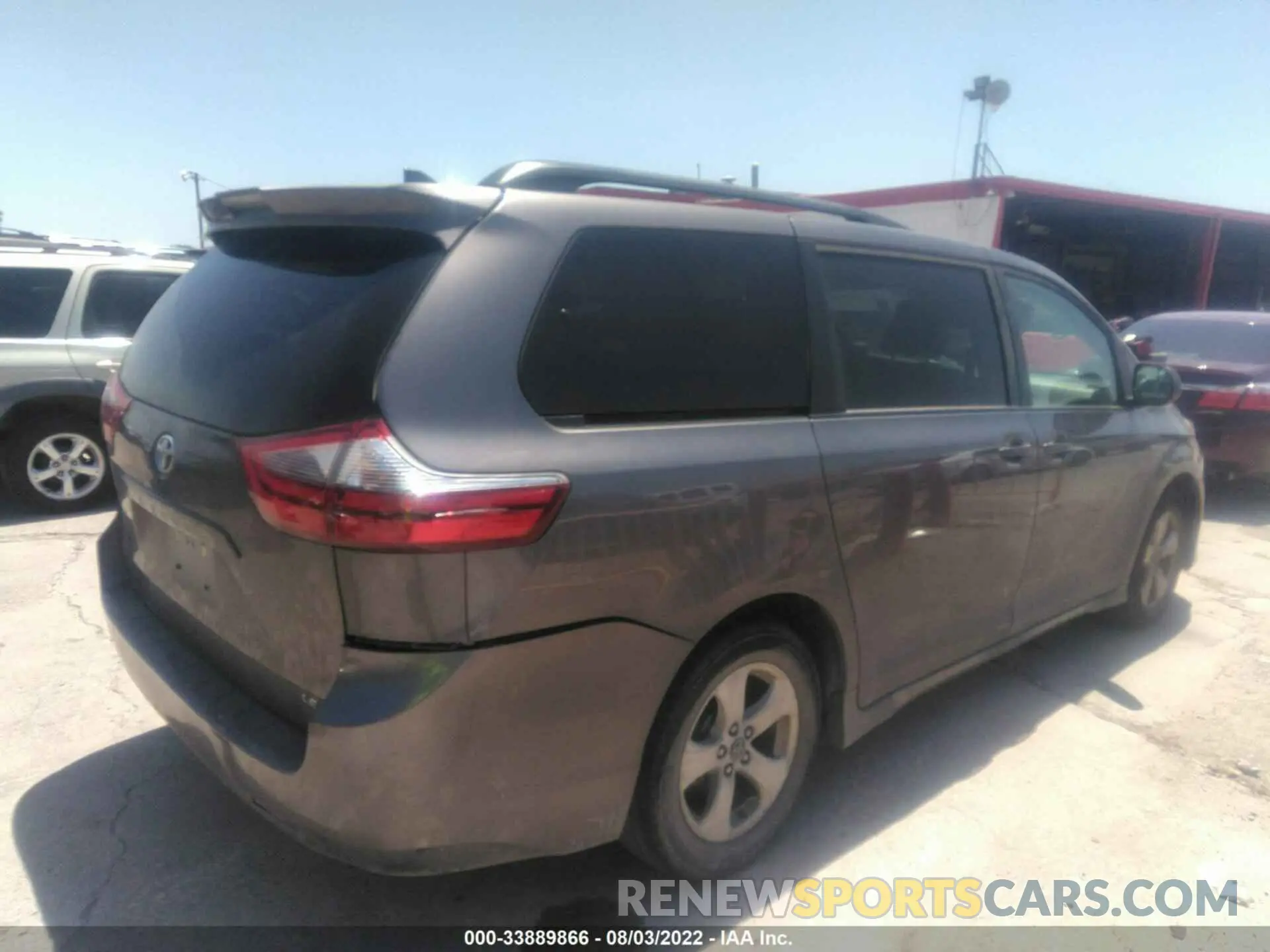 4 fotografías del automóvil dañado 5TDKZ3DC3LS053961 TOYOTA SIENNA 2020