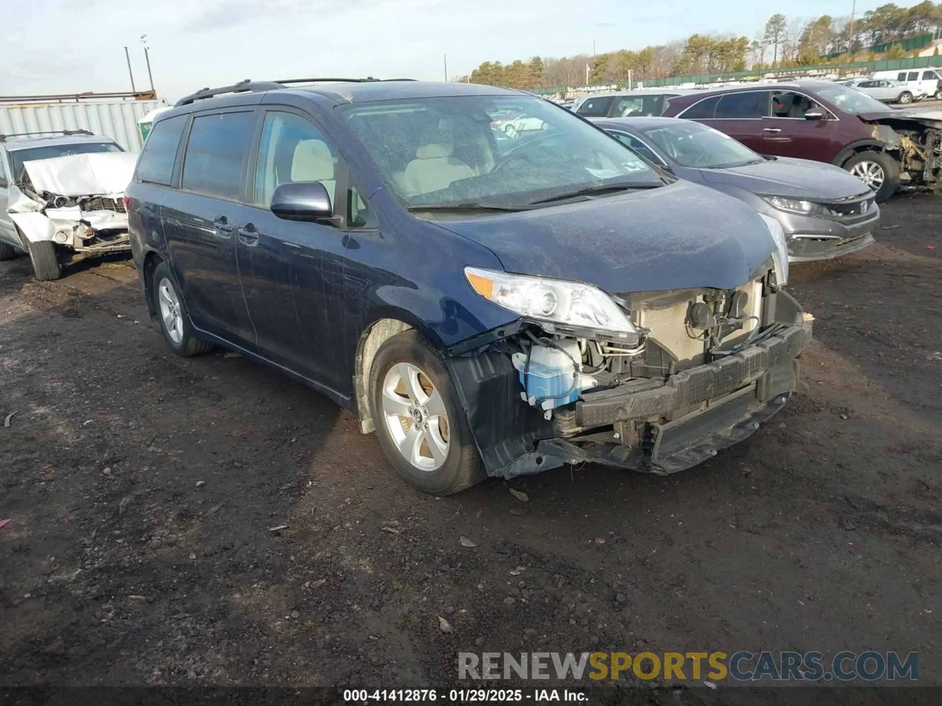 1 fotografías del automóvil dañado 5TDKZ3DC4LS050616 TOYOTA SIENNA 2020