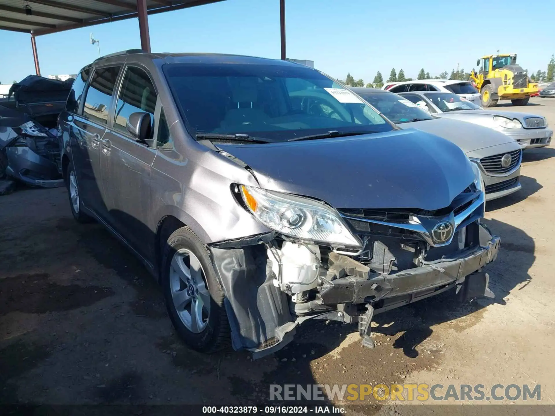 1 fotografías del automóvil dañado 5TDKZ3DC8LS039733 TOYOTA SIENNA 2020