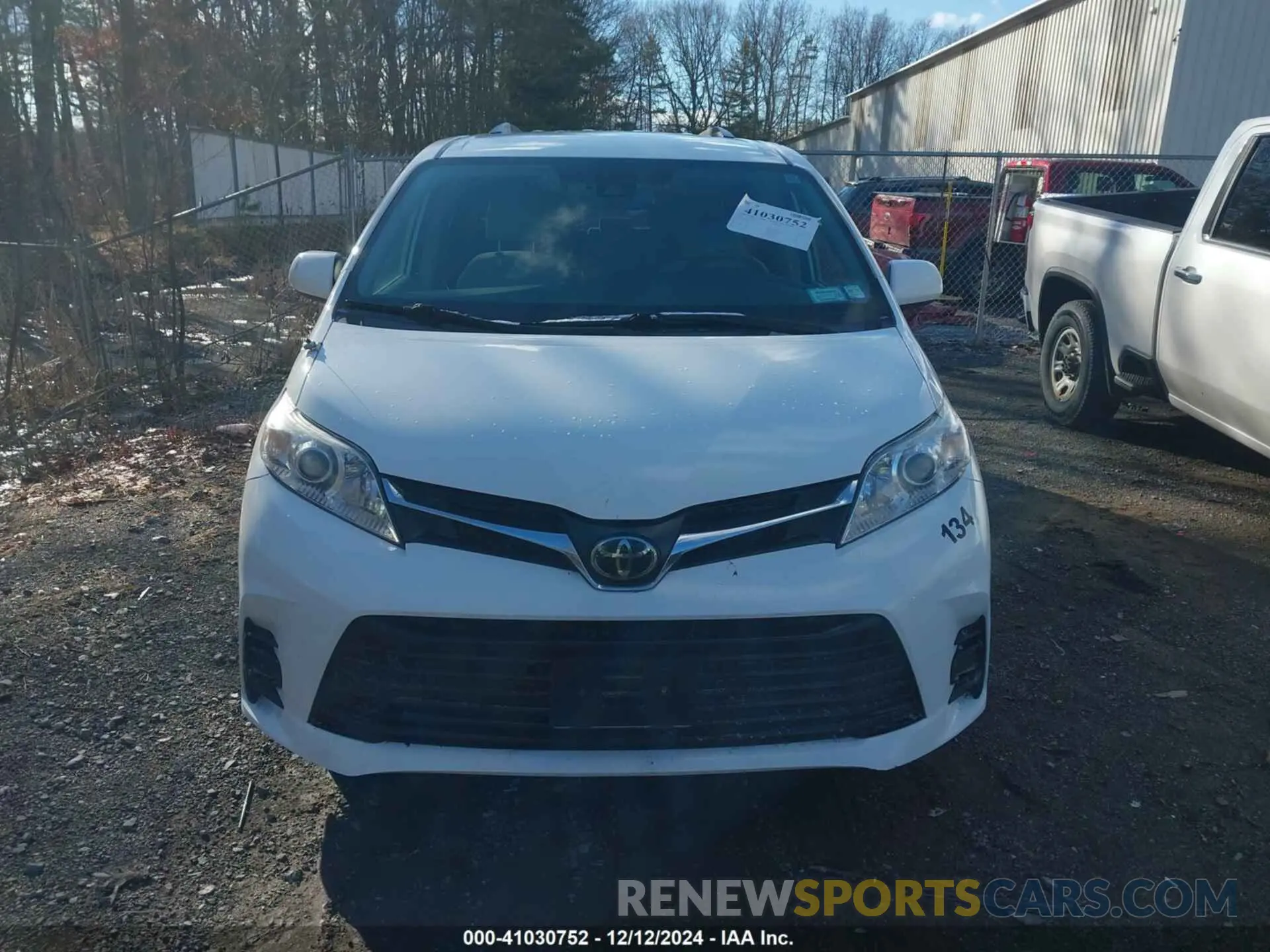 12 fotografías del automóvil dañado 5TDKZ3DC9LS057335 TOYOTA SIENNA 2020