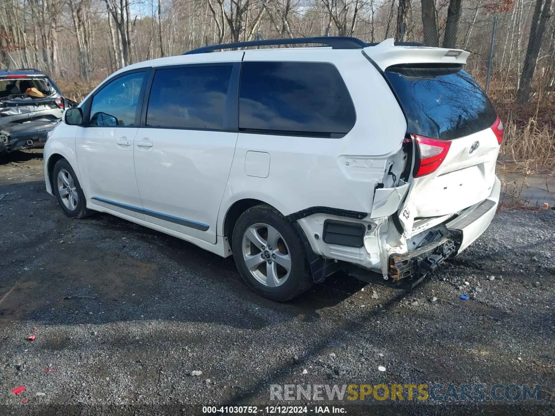 3 fotografías del automóvil dañado 5TDKZ3DC9LS057335 TOYOTA SIENNA 2020