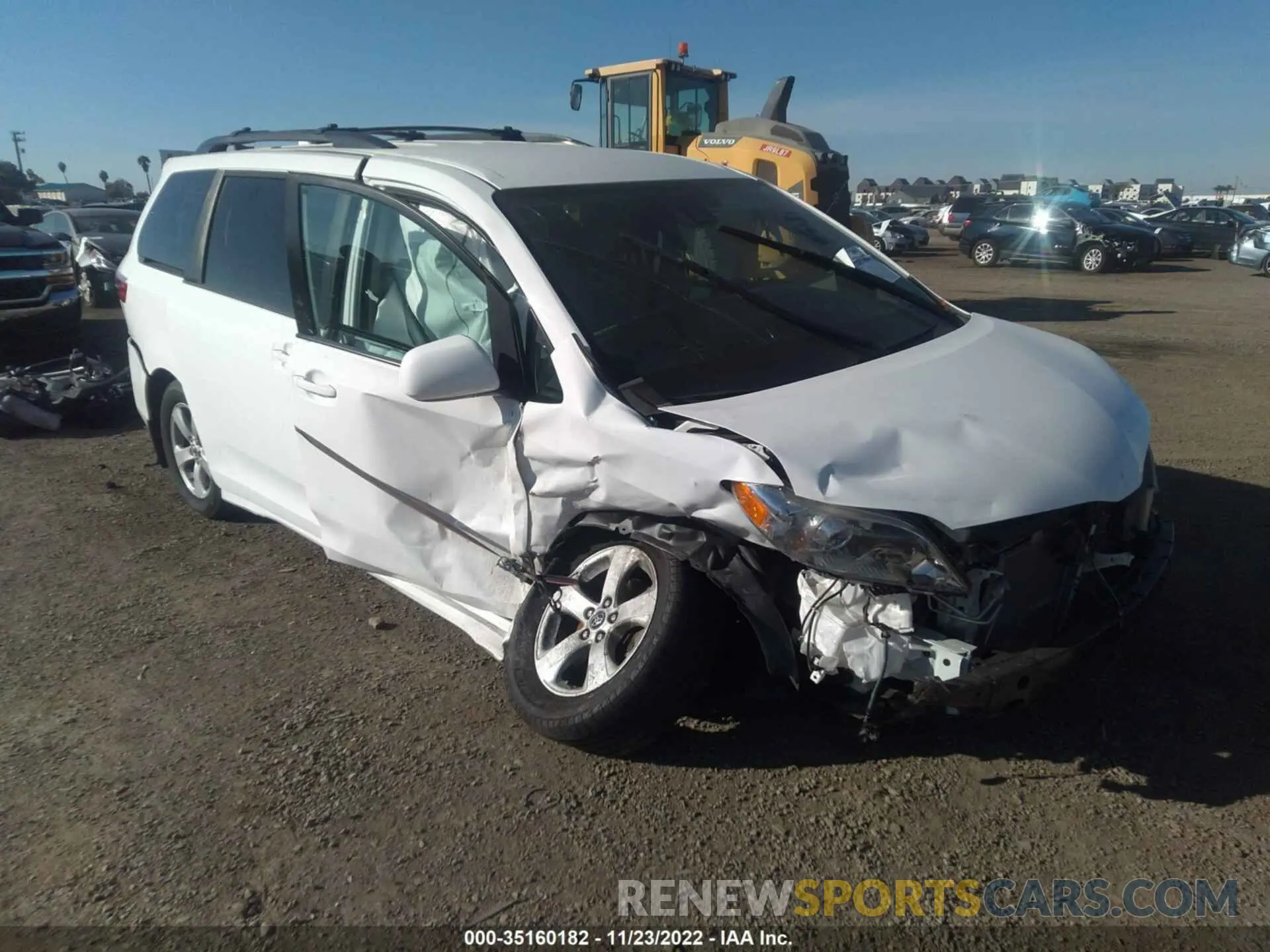 1 fotografías del automóvil dañado 5TDKZ3DCXLS056601 TOYOTA SIENNA 2020