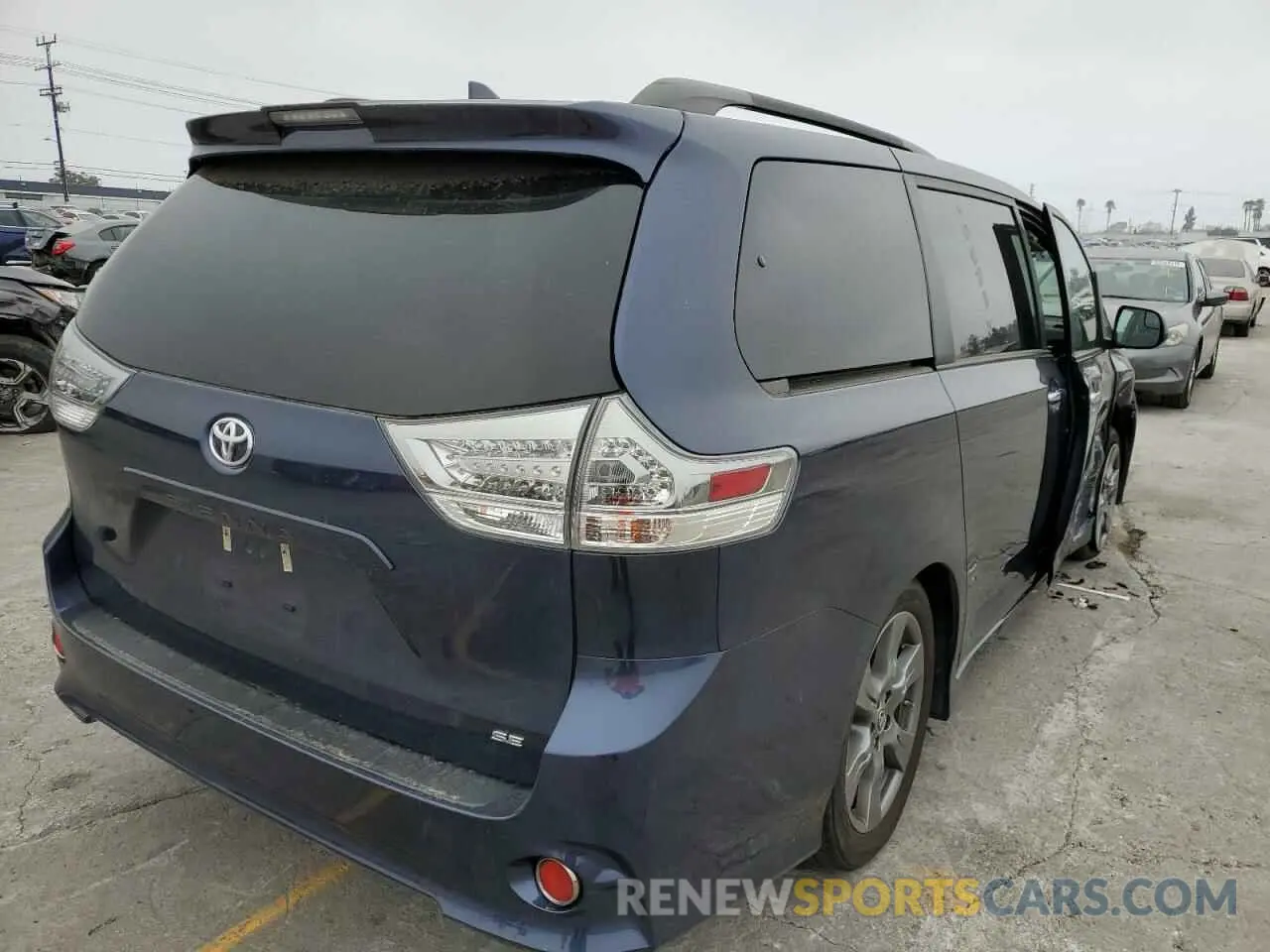 4 fotografías del automóvil dañado 5TDXZ3DC2LS079070 TOYOTA SIENNA 2020