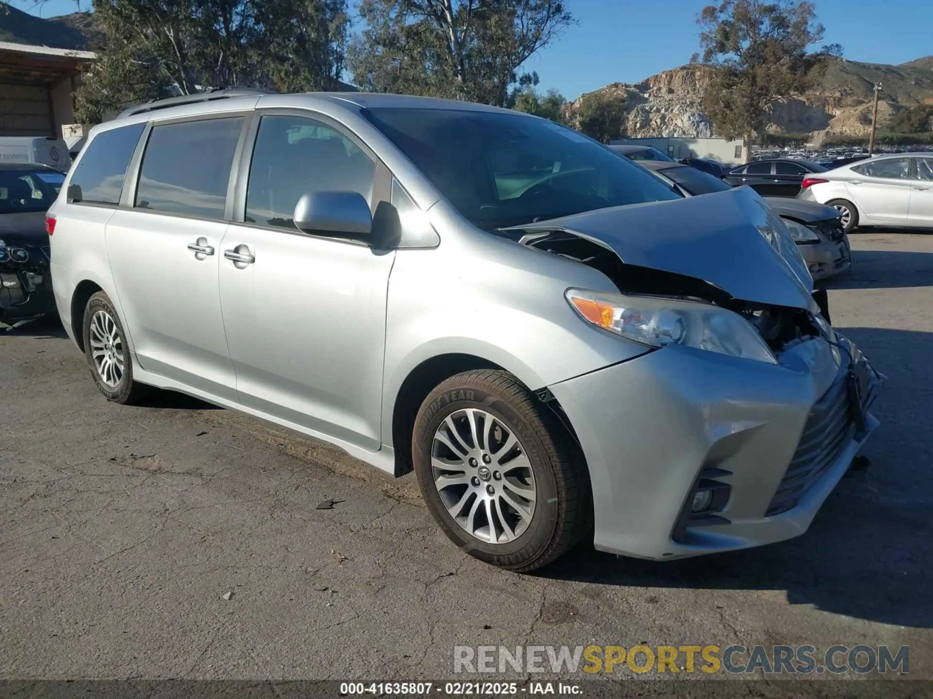1 fotografías del automóvil dañado 5TDYZ3DC0LS049229 TOYOTA SIENNA 2020