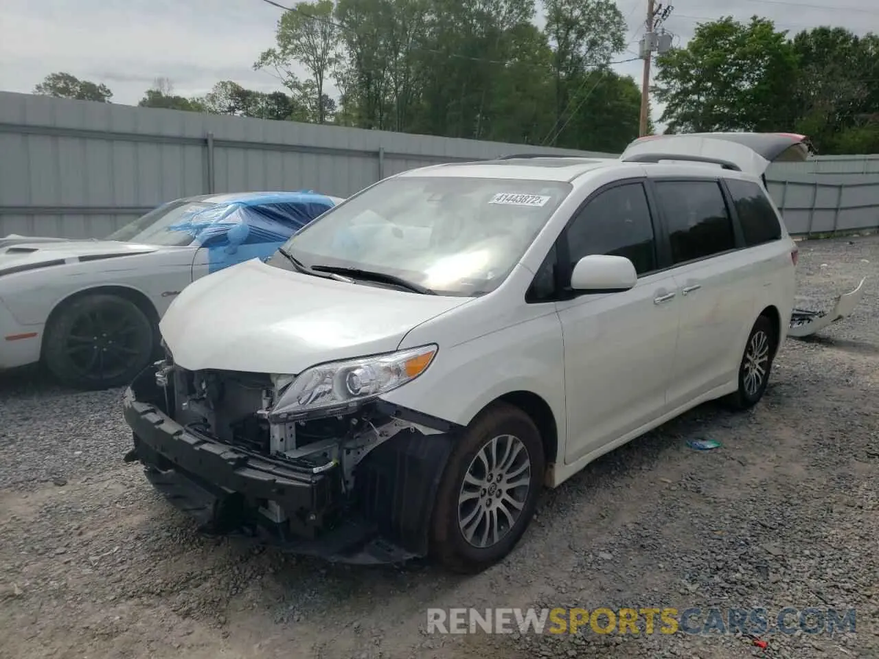 2 fotografías del automóvil dañado 5TDYZ3DC0LS084854 TOYOTA SIENNA 2020