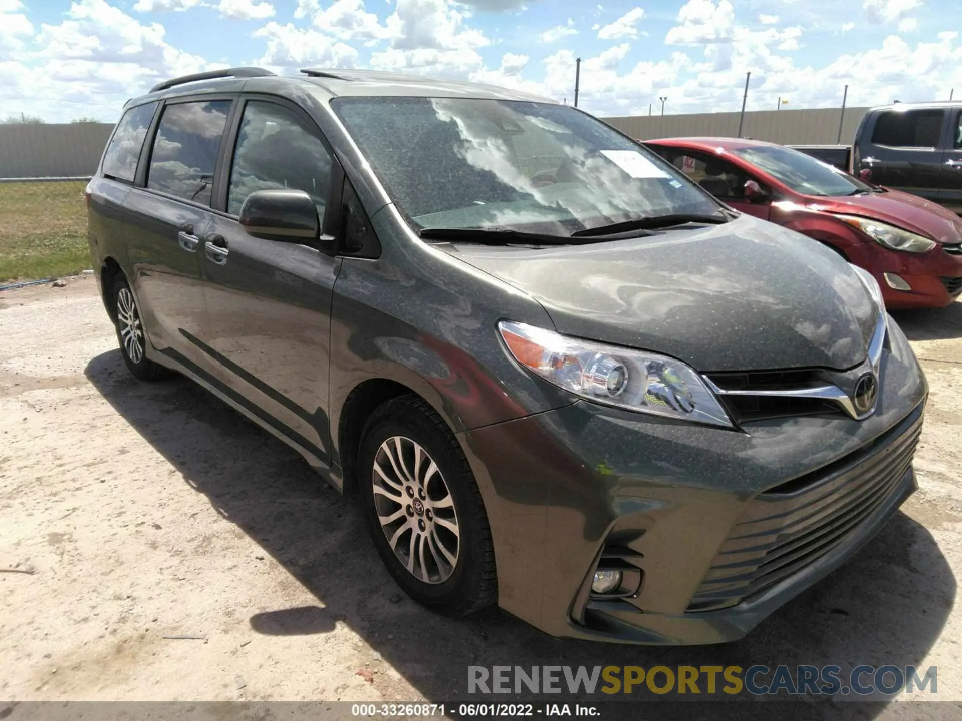 1 fotografías del automóvil dañado 5TDYZ3DC1LS035582 TOYOTA SIENNA 2020