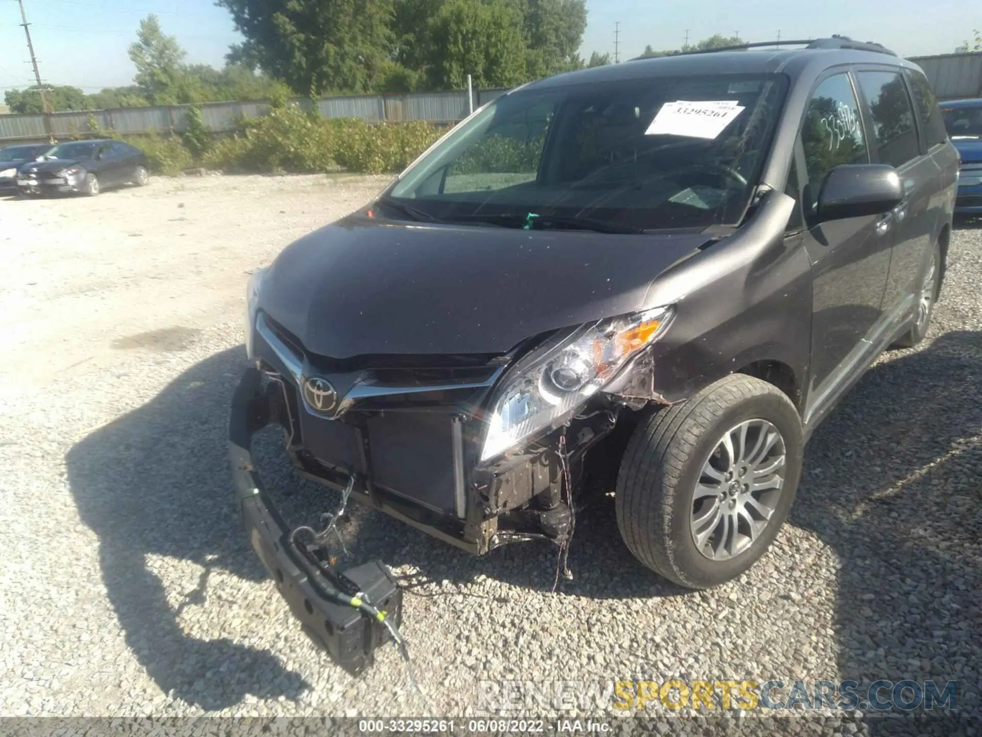 6 fotografías del automóvil dañado 5TDYZ3DC1LS045805 TOYOTA SIENNA 2020