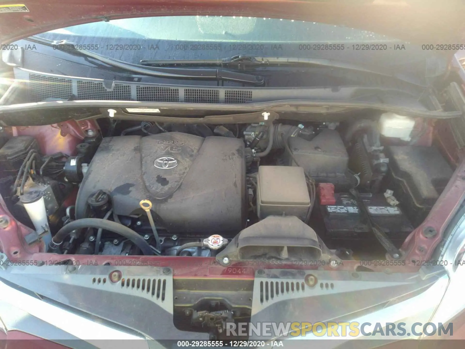 10 fotografías del automóvil dañado 5TDYZ3DC1LS049689 TOYOTA SIENNA 2020