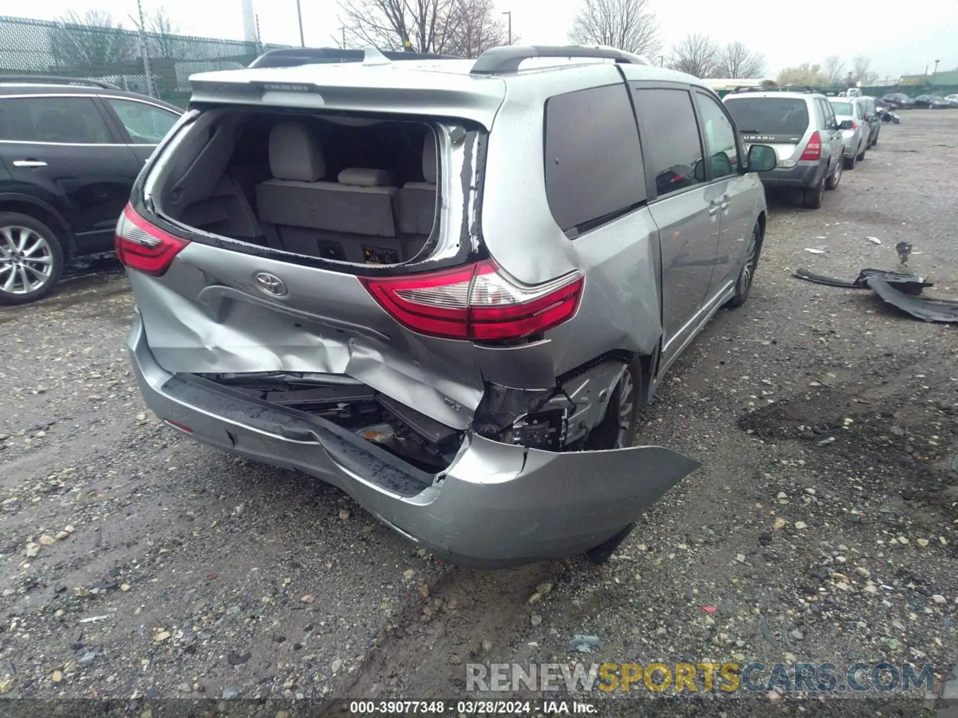 6 fotografías del automóvil dañado 5TDYZ3DC2LS073421 TOYOTA SIENNA 2020