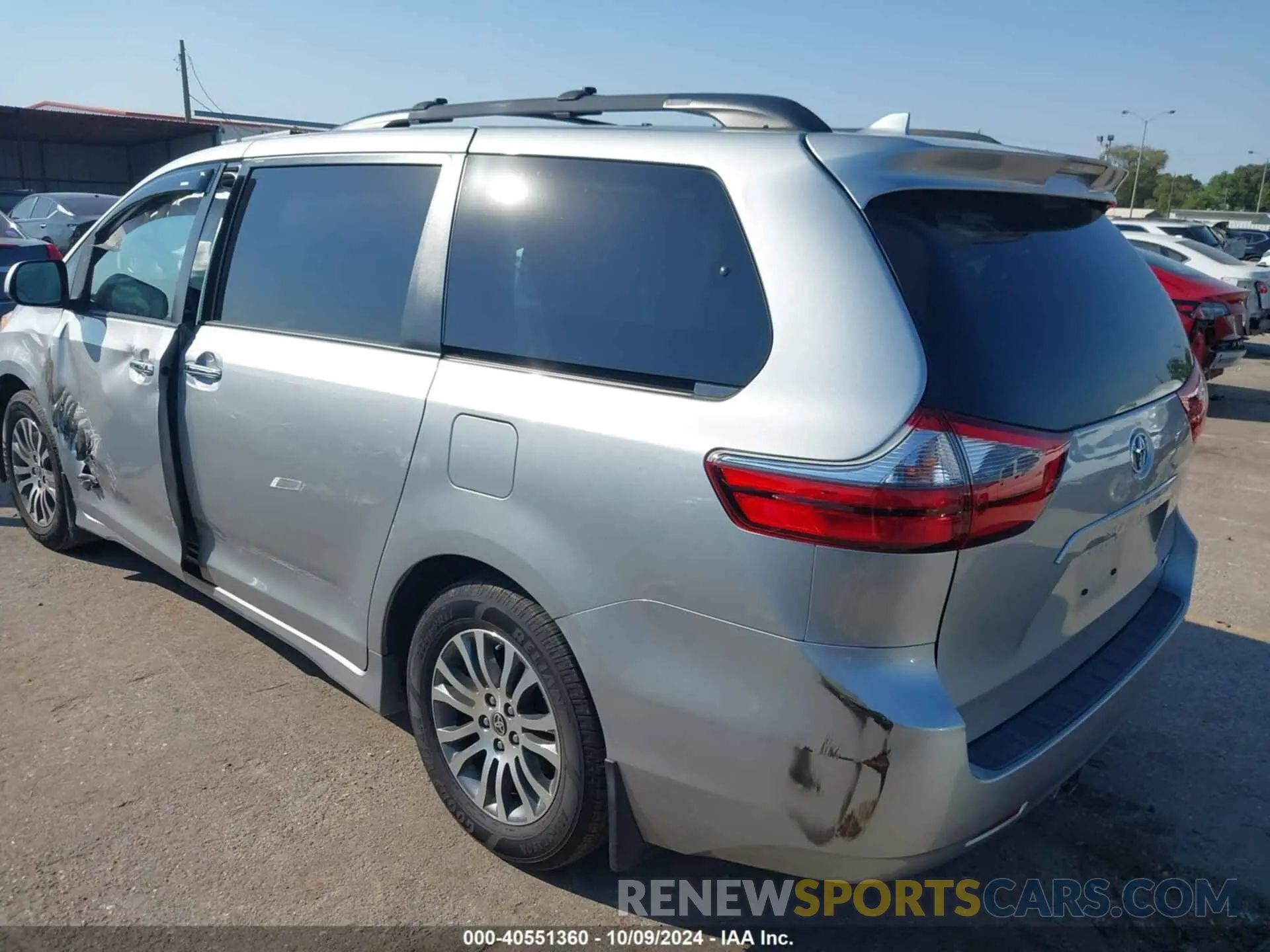 3 fotografías del automóvil dañado 5TDYZ3DC2LS080191 TOYOTA SIENNA 2020