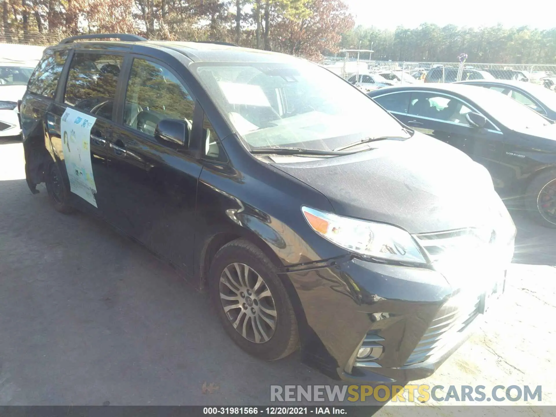 1 fotografías del automóvil dañado 5TDYZ3DC4LS032434 TOYOTA SIENNA 2020